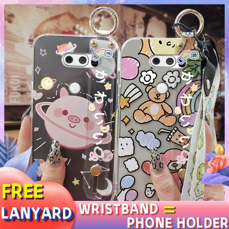 TPU Original Lulumi Phone Case for LG V30/LG V30 Plus/Lg V30+, Astronaut for Girls for Woman for Men Anti-Dust Back Cover Shockproof Luxury New Beautiful Anime Soft for Boy Black Case Silicone, 7  Lulumi   