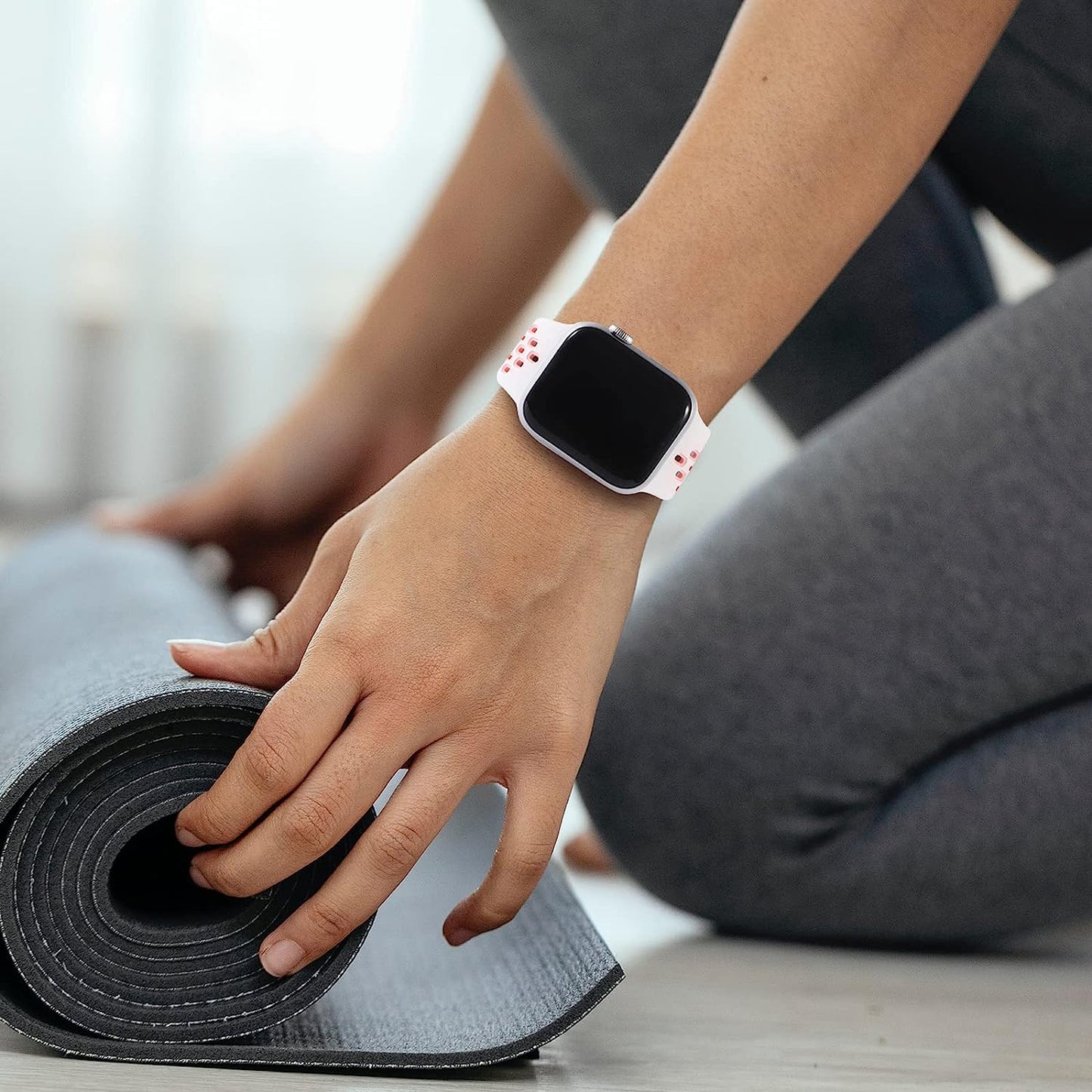 Shalila 4 Pack Sport Bands Compatible with Apple Watch Band 49Mm 45Mm 44Mm 42Mm 41Mm 40Mm 38Mm for Men Women, Silicone Breathable Wristband Replacement Strap for Iwatch Ultra Series 8/7/SE/6/5/4/3/2/1  Shalila   