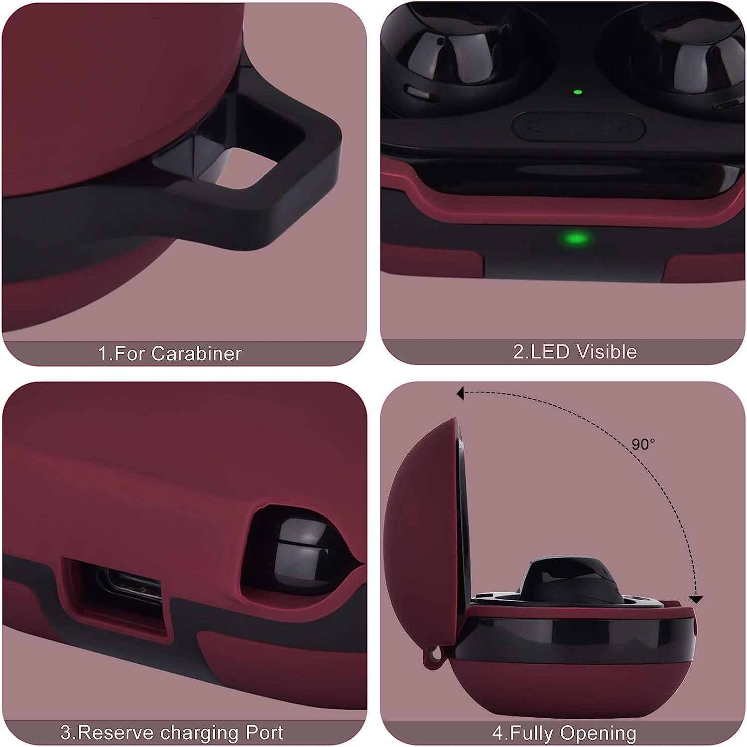 OLEBAND Galaxy Buds and Buds plus Case with Keychain and Cute Accesories,Soft Silicone Protective and Anti-Slip Cover for Samsung Buds+ Charging Case,Earbuds Charging LED Visible  OLEB   