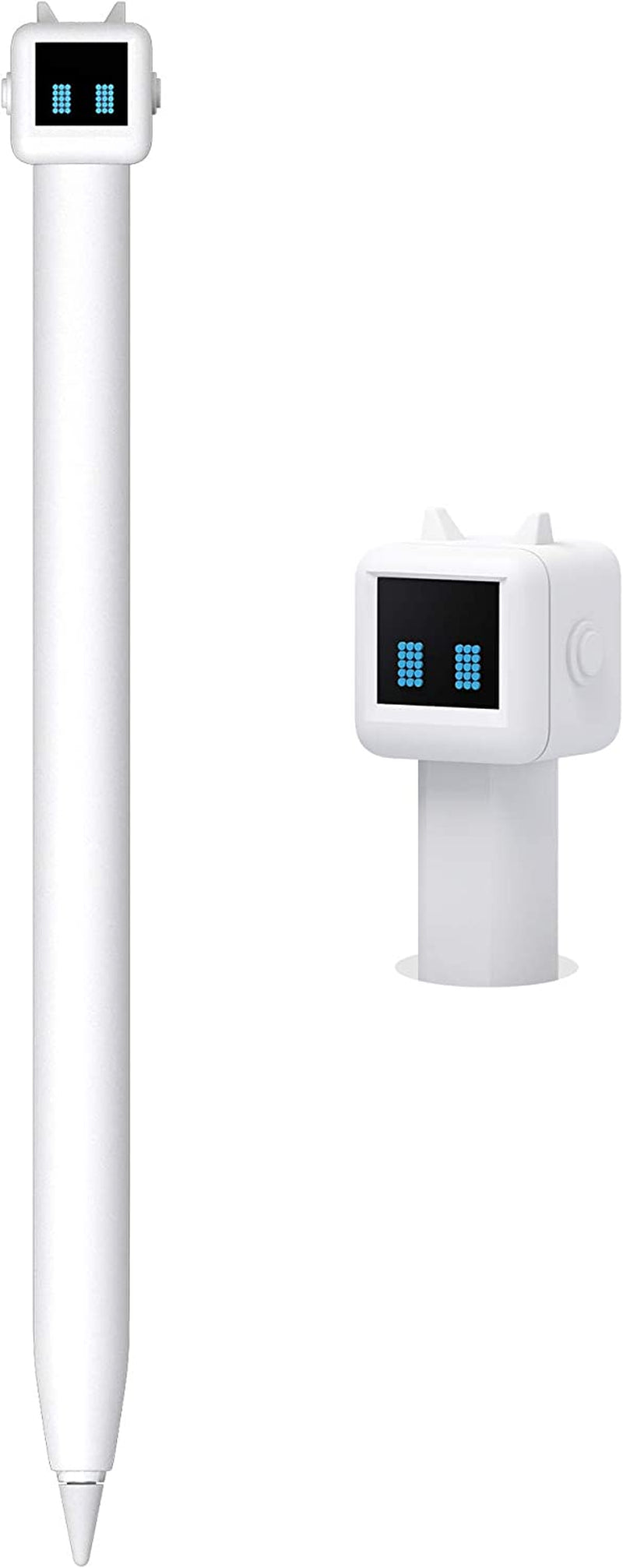 Cute Robot Design Case for Apple Pencil 1St Gen for Apple Pencil Accessories Cover , Soft Silicone Sleeve Cover Accessories Compatible for Ipad Pro 9.7"/10.5"/12.9" (Black)  litumfen White  