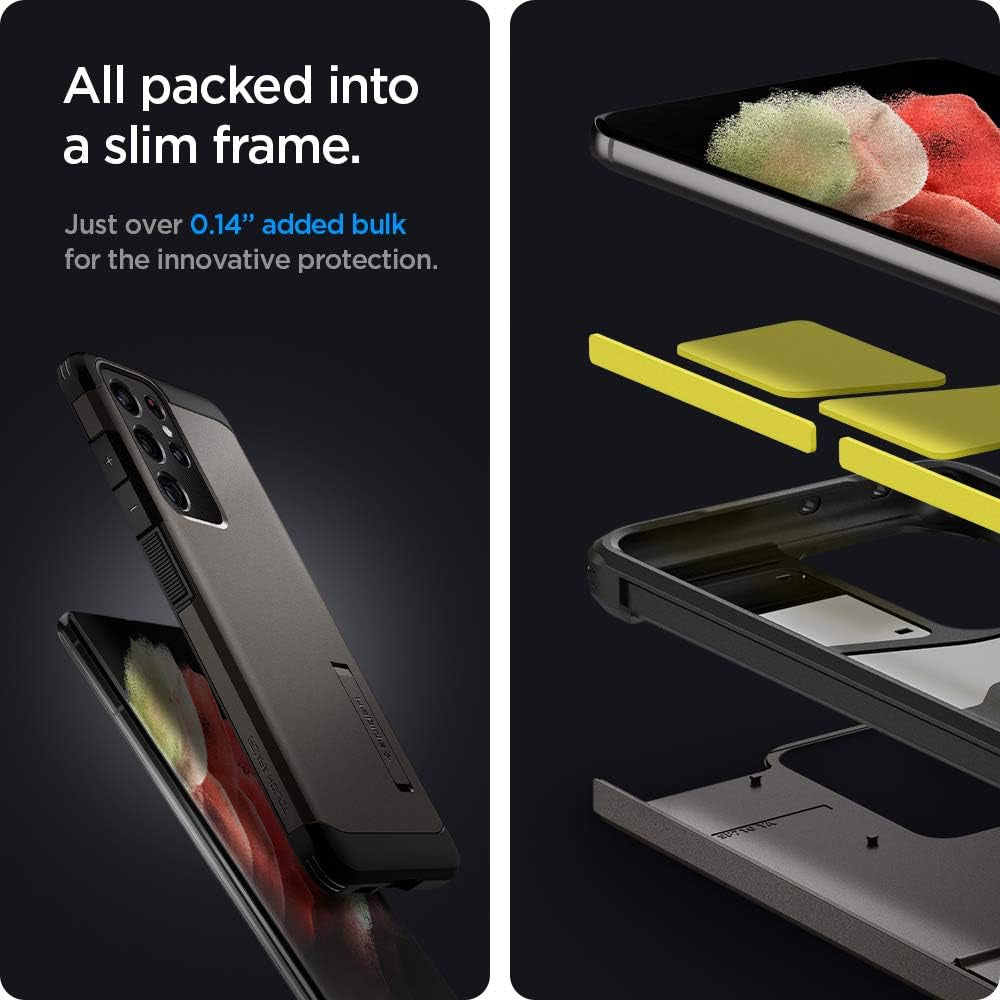 Spigen Tough Armor [Extreme Protection Tech] Designed for Galaxy S21 Ultra Case (2021) - Gunmetal  Spigen   