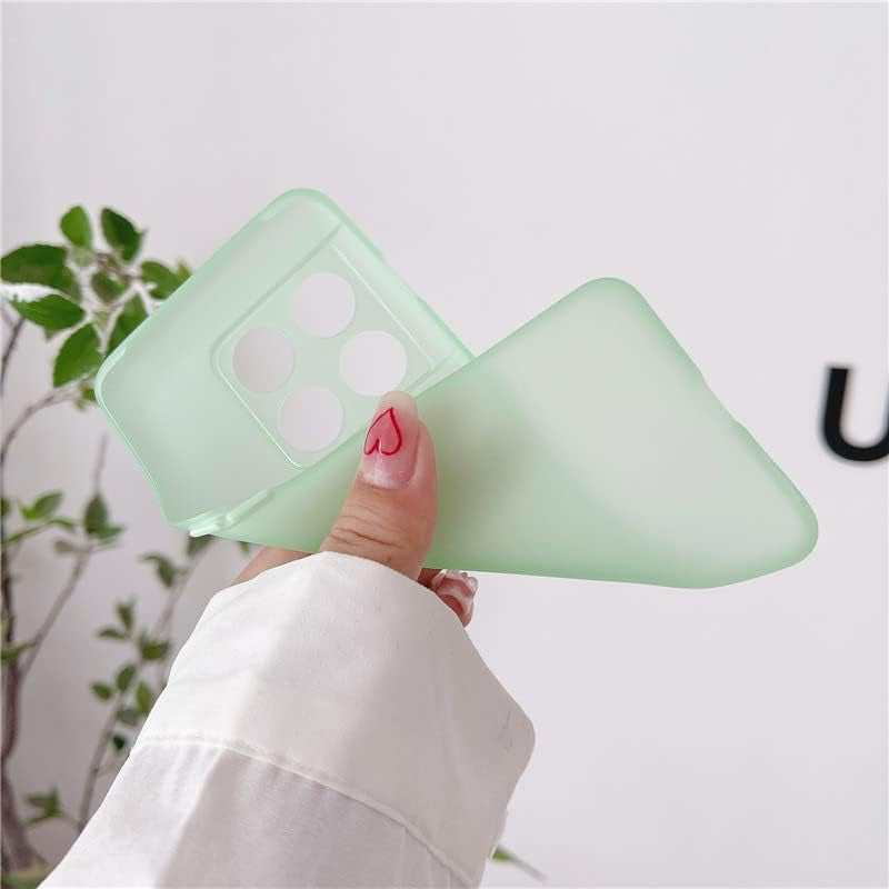 Ultra-Thin Matte Skin Anti-Fingerprint TPU Protection Case for Oneplus 10 9 9R 9RT 8T Pro Back Camera Cover Bumper Shell (Light Green,For Oneplus 10 Pro)  HANPINYOU   