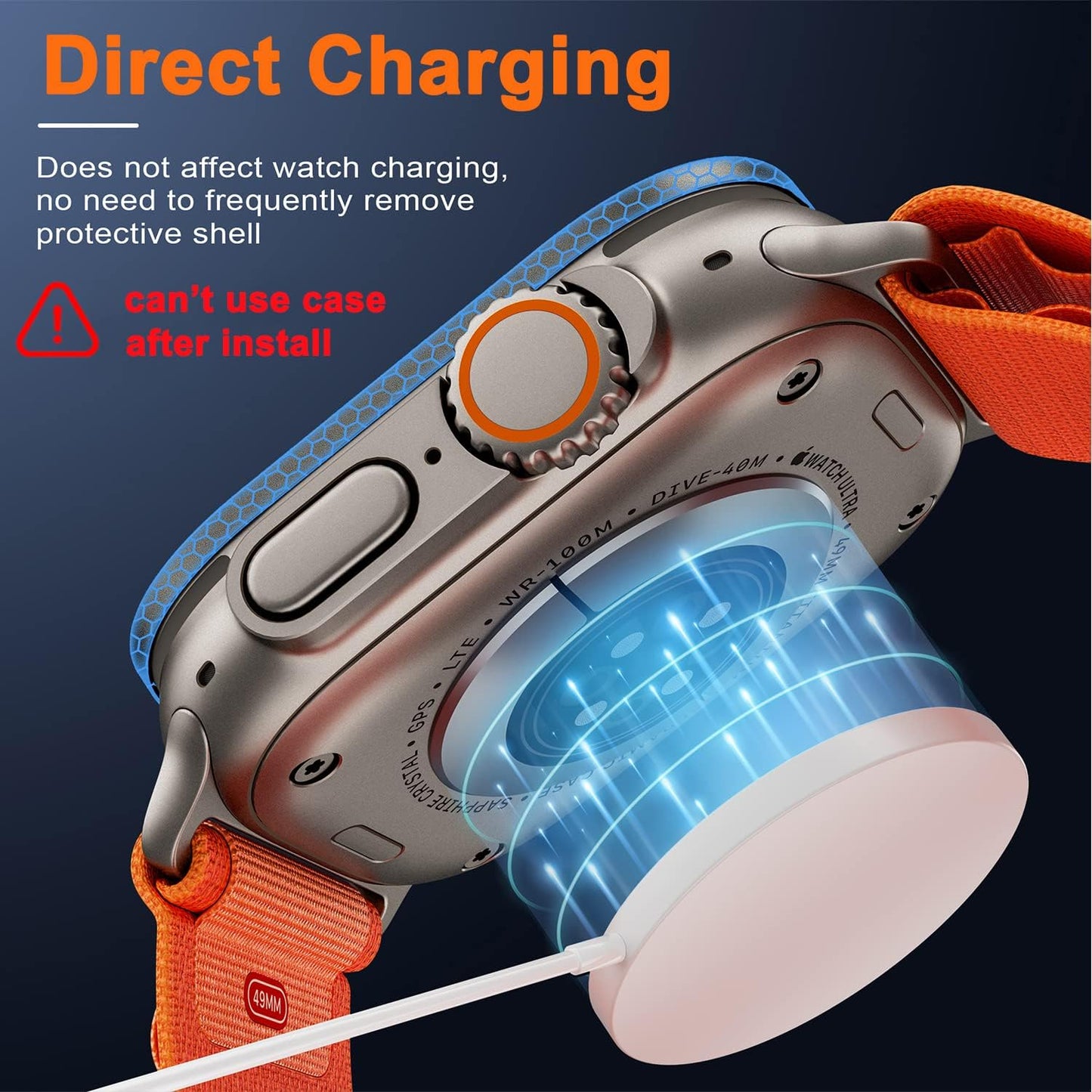 COJOC for Apple Watch Ultra Screen Protector 49Mm,Hd Tempered Glass + Titanium Alloy Frame,[Keep Original] [Touch Sensitive] Lightweight Protective Glass Film for Iwatch Ultra Accessories,Original  COJOC   