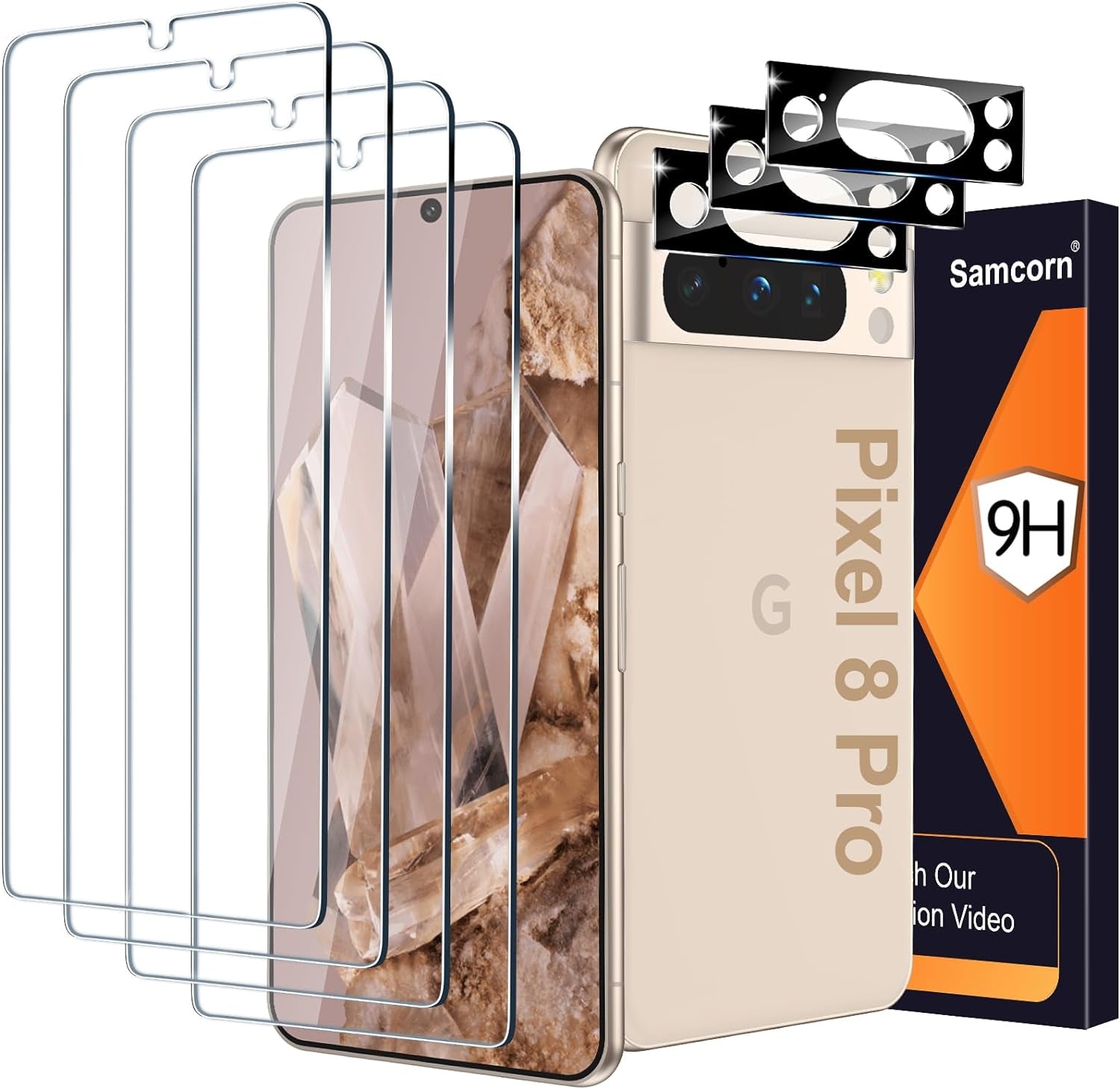 [2+1 Pack] Galaxy Note 20 Ultra Privacy Screen Protector, Fingerprint Unlock, HD Clear Anti-Spy Film for Samsung Galaxy Note 20 Ultra 5G Tempered Glass Camera Screen Protector  Samcorn Google Pix 8 Pro New-H1  