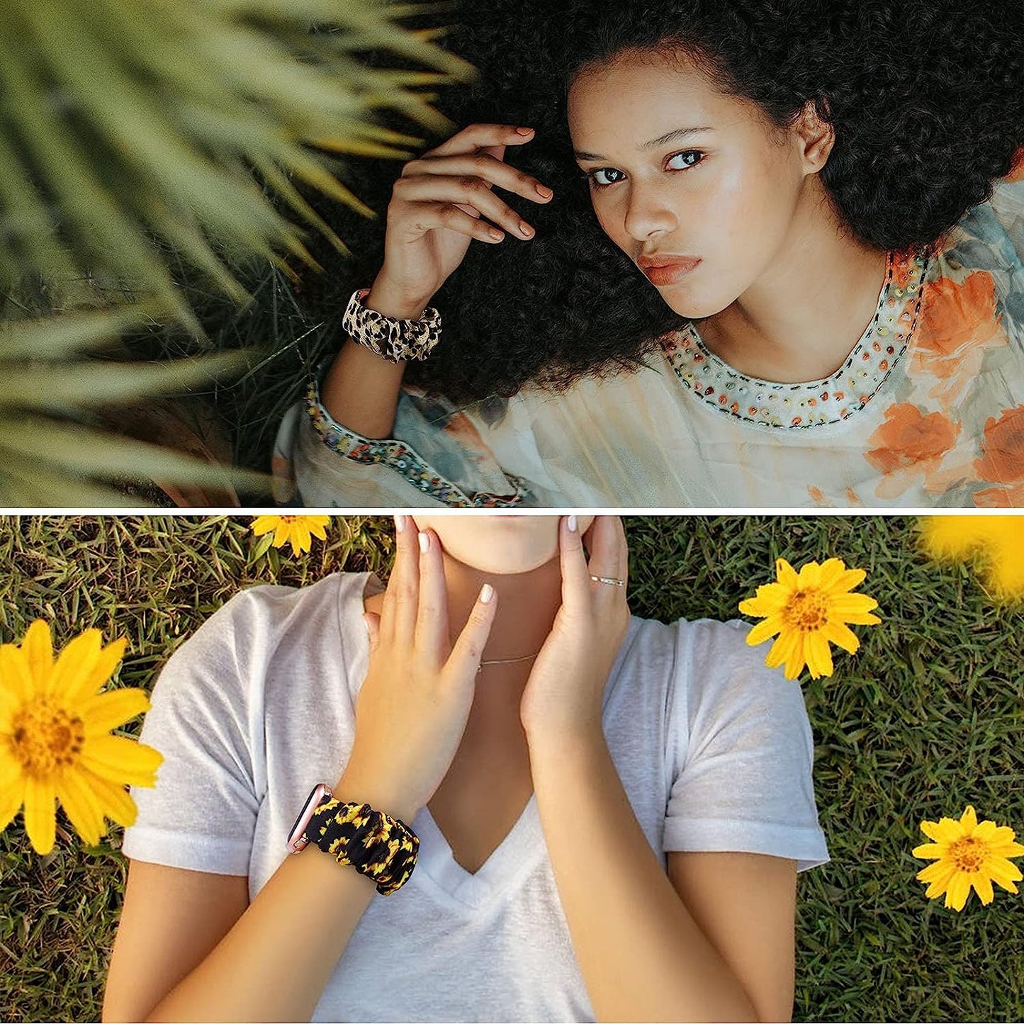 Bigqin 5-Packs Elastic Band Solo Loop Scrunchie Bands Compatible with Apple Watch Series 8 7 (41Mm) Series 6 SE (40Mm) Series 3 2 1 (38Mm), Women Bracelet Strap Compatible with Iwatch 41Mm 40Mm 38Mm  Bigqin   