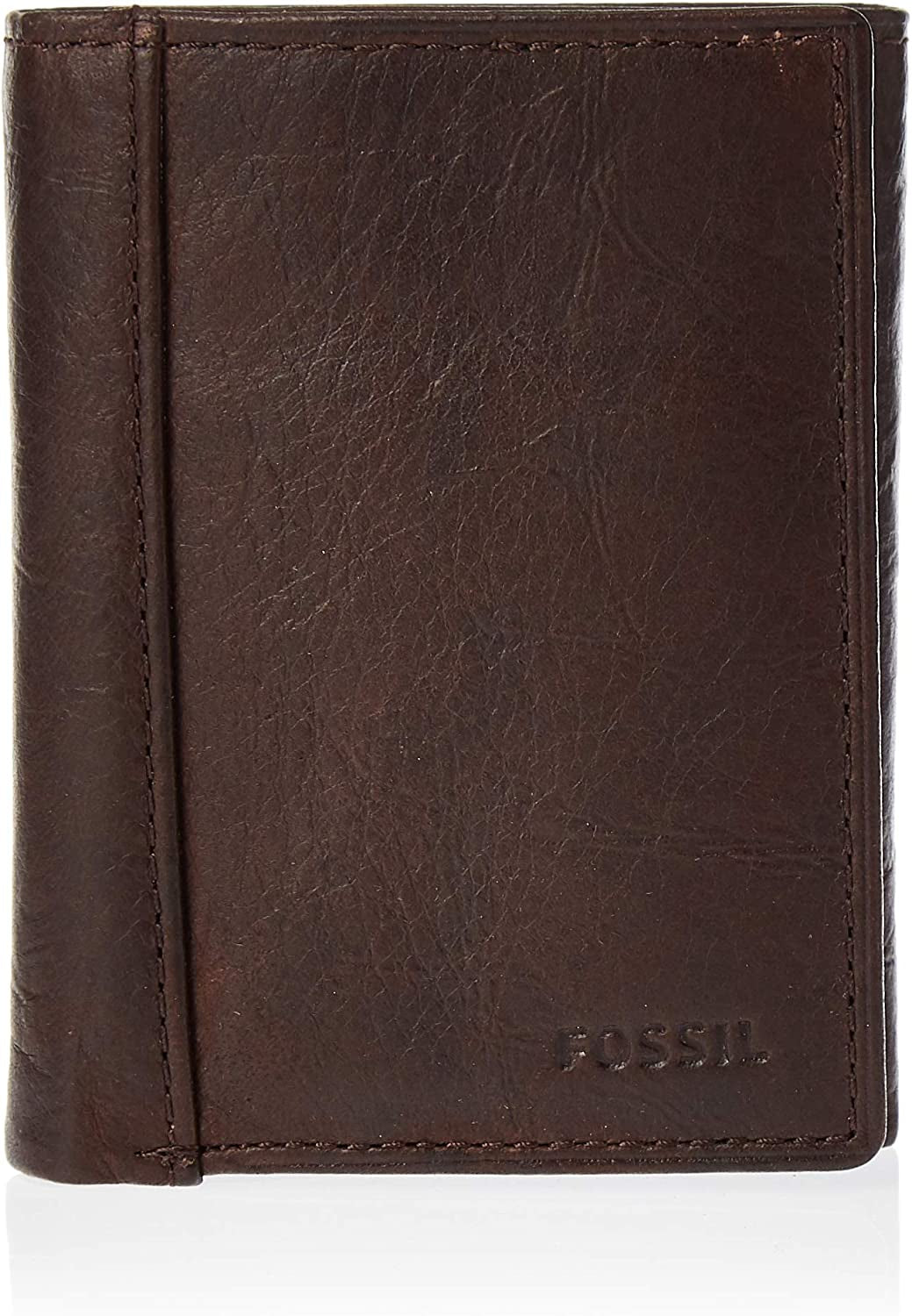 Fossil Men'S Leather Trifold Wallet  Fossil Men's Accessories Neel Brown  