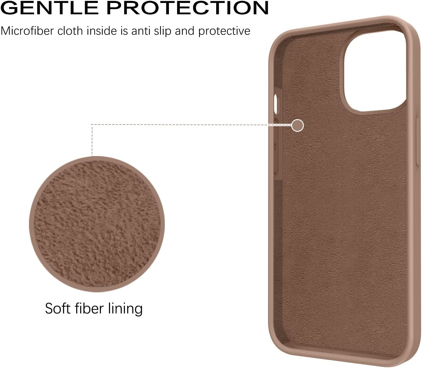BENTOBEN Compatible with Iphone 14 Case, Soft Silicone Gel Rubber Bumper Microfiber Lining Hard Back Shockproof Protective Phone Cover for Iphone 14 6.1",Brown  BENTOBEN   