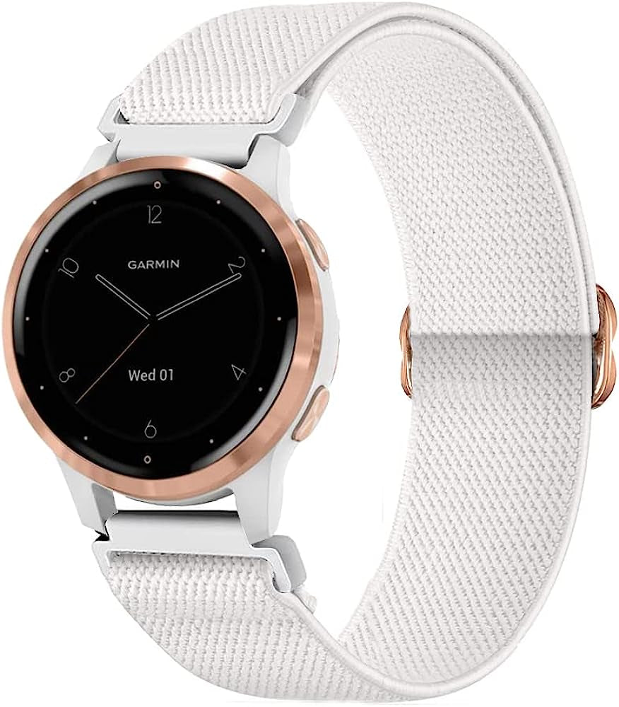 Krudary Elastic Bands Compatible with 18Mm Garmin Vivoactive 4S / Vivomove 3S/ Venu 2S , Soft Stretch Nylon Loop Bracelet Watch Strap Replacement Watchband for Garmin Forerunner 255S/255S Music  Krudary   