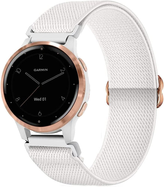 Krudary Elastic Bands Compatible with 18Mm Garmin Vivoactive 4S / Vivomove 3S/ Venu 2S , Soft Stretch Nylon Loop Bracelet Watch Strap Replacement Watchband for Garmin Forerunner 255S/255S Music  Krudary   