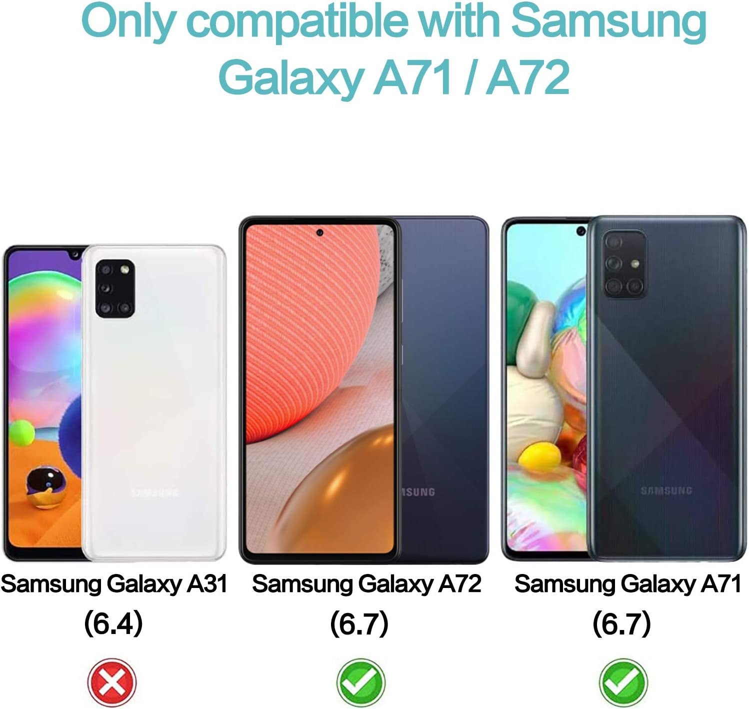 [2 Pack] for Samsung Galaxy A71 / A72 / A73 Privacy Screen Protector, anti Spy 9H Tempered Glass for Galaxy A73 5G A71 A72 (4G/5G), Case Friendly Full Coverage anti Scratch Bubble Free Easy Install  A Pink Shop   