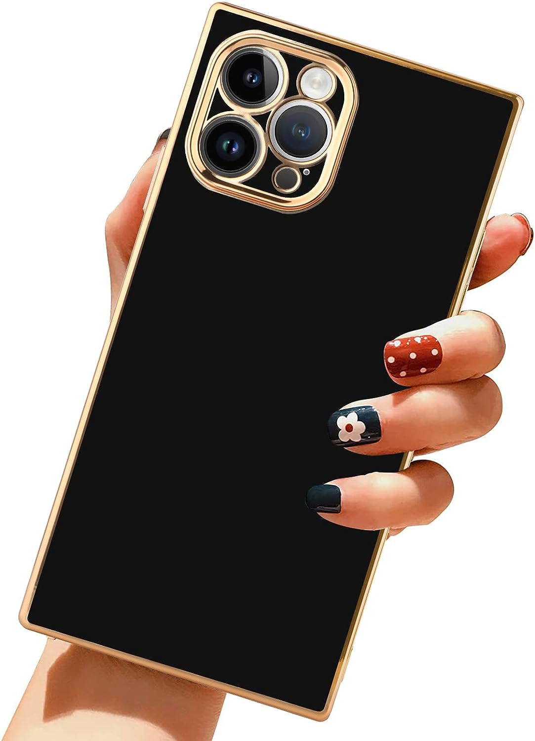 LSL Case for Iphone 14 Pro Soft TPU Bumper Anti-Drop Anti-Scratch Shock Absorption Full Body Heavy Duty Protective Wireless Slim Purple Plating Square Cover Compatible with Iphone 14 Pro  LSL Black  