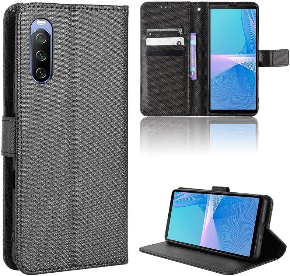 Phone Case for Sony Xperia 10 III, Leather Wallet Case for Sony Xperia 10 III Non-Slip PU Leather Cover, Flip Folio Book Phone Cover for Sony Xperia 10 III Case  Generic   