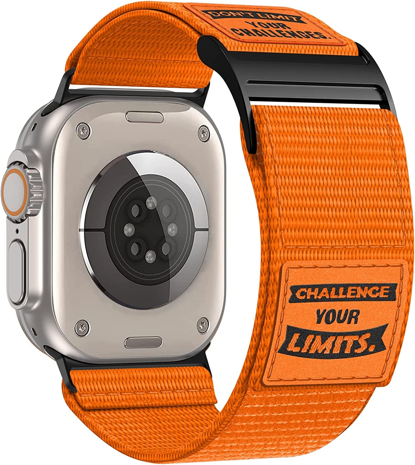 Rugged Nylon Band Compatible with Apple Watch Ultra Band 49Mm 45Mm 44Mm 42Mm,Soft Sport Loop Adjustable Wristbands Replacement Strap for Apple Watch Band Iwatch Ultra Series 8/7/SE/6/5/4/3/2/1  Hehighti Orange 49/45/44/42mm 