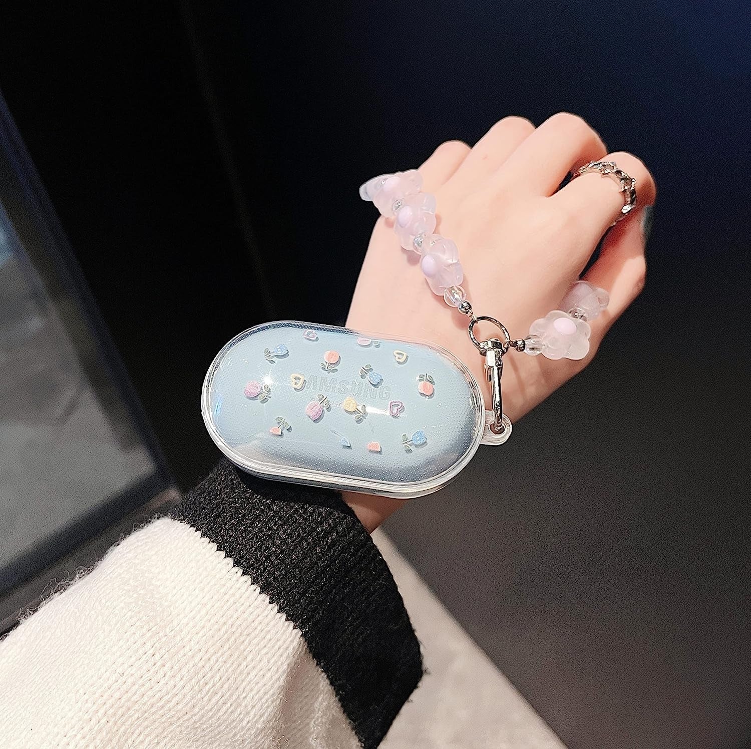 CASEVERSE Case for Samsung Galaxy Buds plus (2020) /Galaxy Buds (2019), Protective Hard Cover Skin with Keychain Carabiner Support Wireless Charging  CASEVERSE   