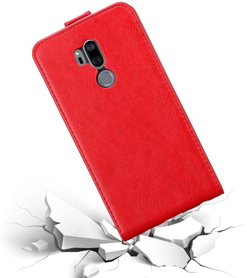 Cadorabo Case Compatible with LG G7 Thinq in Apple RED - Flip Style Case with Magnetic Closure - Wallet Etui Cover Pouch PU Leather Flip  Cadorabo   