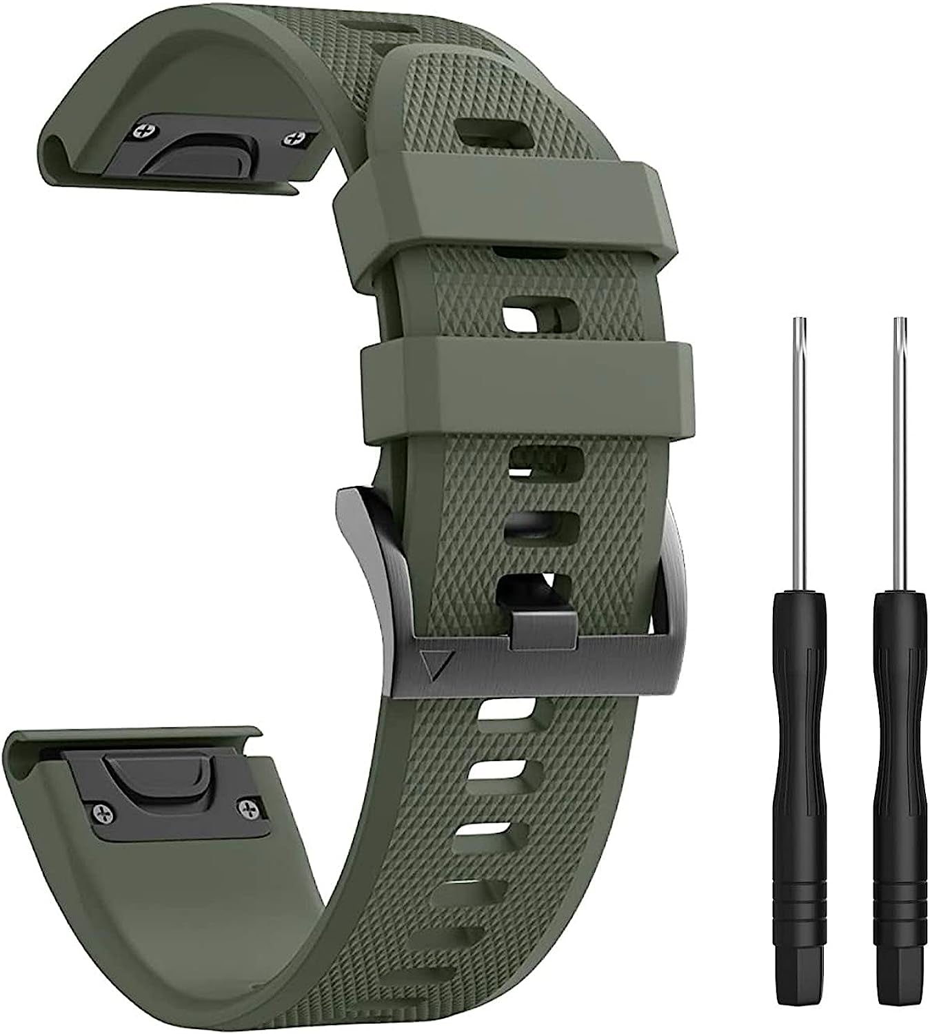 Watch Band Fenix 5 22Mm Width Compatible with Fenix 5/Fenix 5 Plus/Fenix 6/Fenix 6 Pro/Forerunner 935/Forerunner 945/Instinct Tide/Instinct Tactical  GERSIK Army Green  