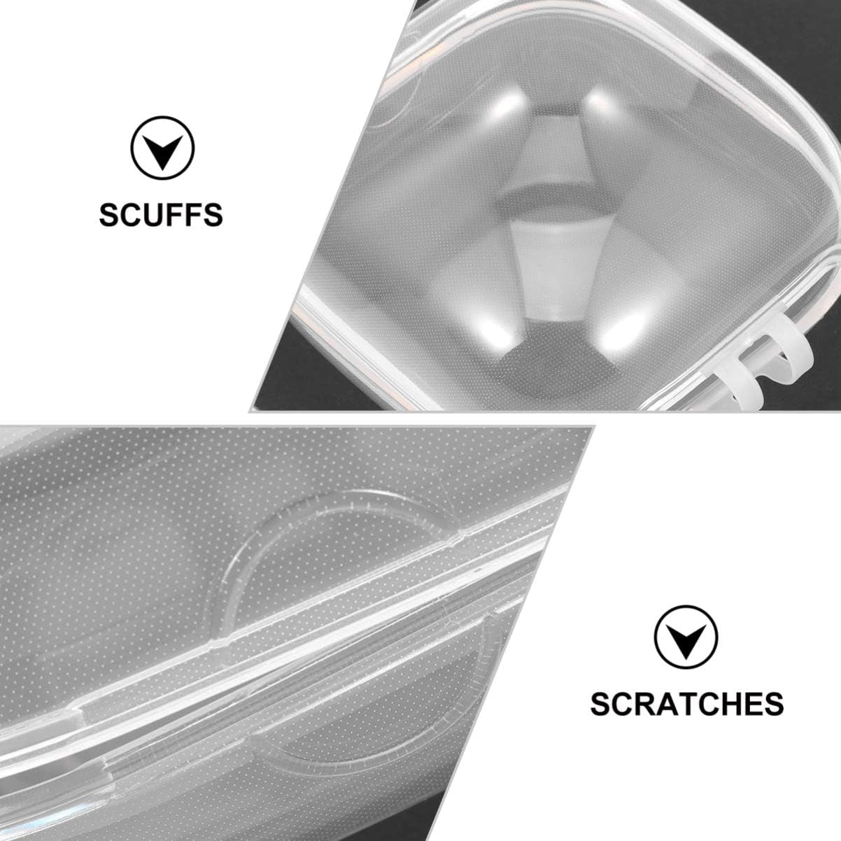 Earbuds Clear Case Earphone Case Cover Transparent Headphone Carrying Case Accessories Compatible for Powerbeats Pro Earbuds Case  Hemobllo   