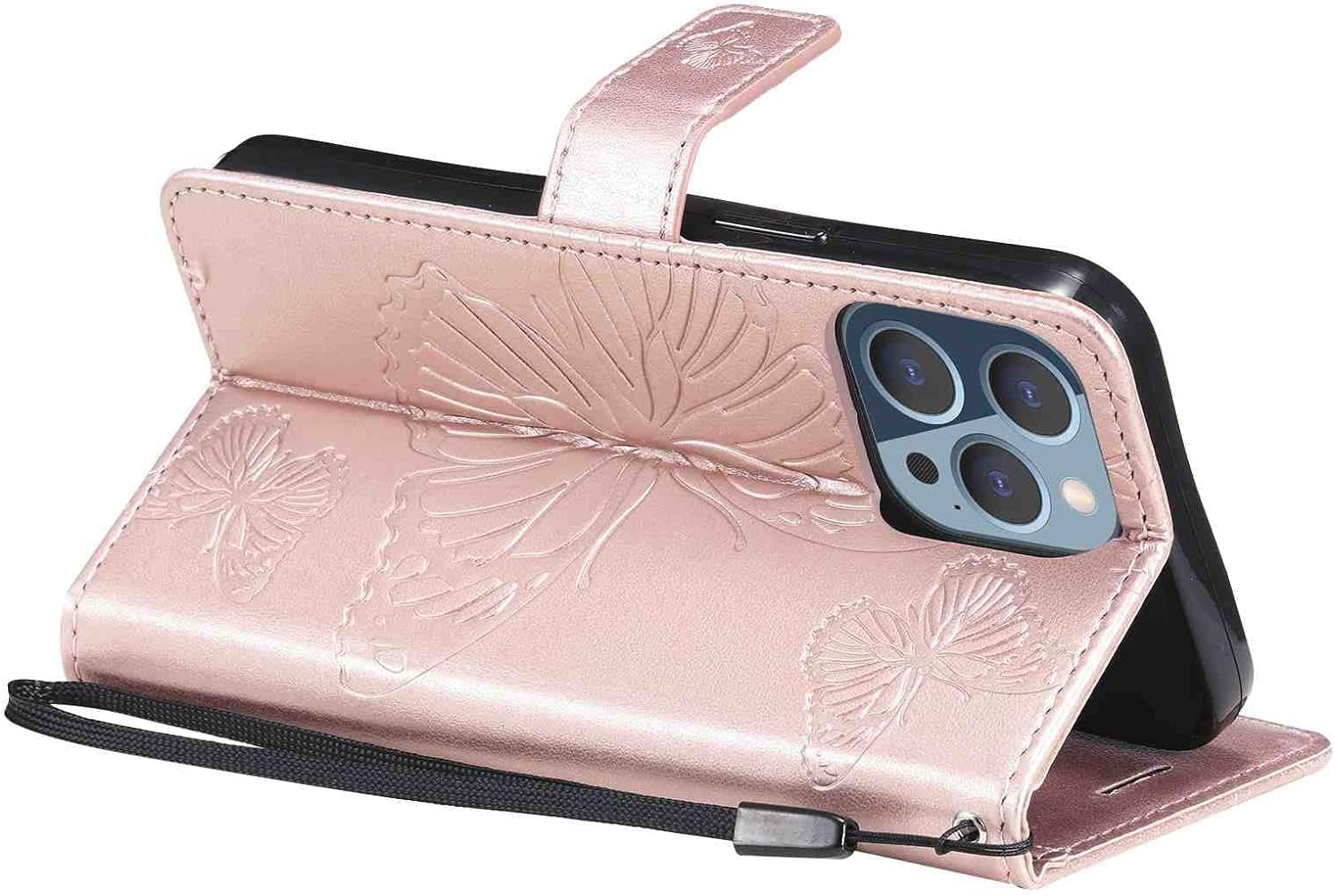 Fansipro Phone Cover Wallet Folio Case for LG V30, Premium PU Leather Slim Fit Cover for LG V30, 2 Card Slots, Exact Fit, Golden  Fansipro   