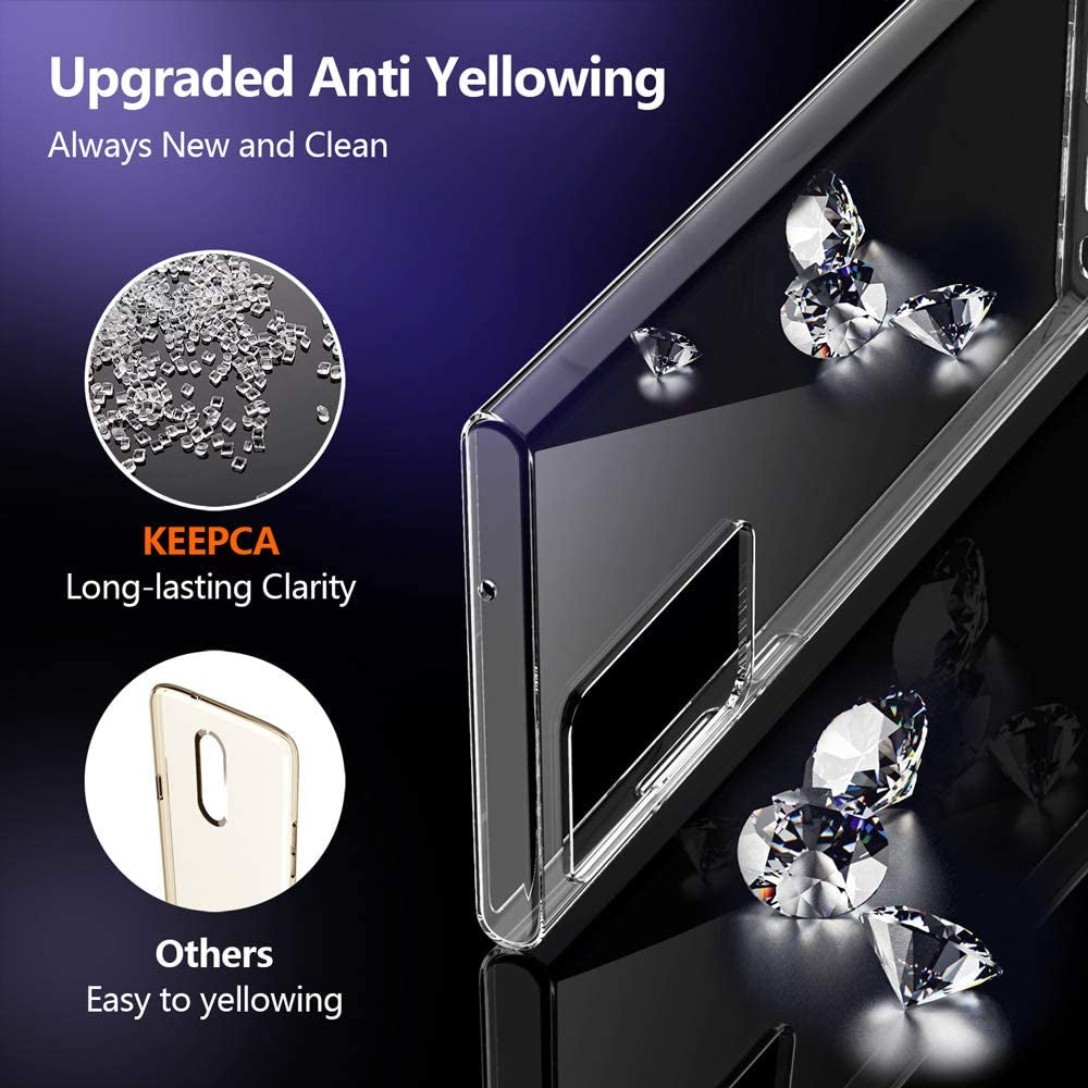 KEEPCA Galaxy Note 20 Ultra 5G Clear Case, Slim Thin TPU Soft Silicone Flexible Skin Gel Shockproof Anti-Scratch Protective Cases Cover for Samsung Note 20 Ultra 5G 6.9 Inch,Crystal Clear  KEEPCA   