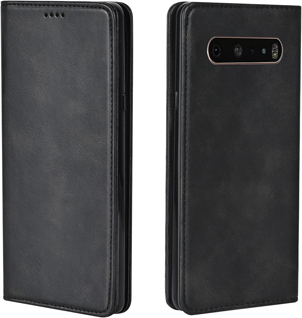 BGTXCZ LG V40 Thinq Case, LG V40 Thinq Wallet Case, [Flip Fold Leather] PU Leather Case with Kickstand Function and ID Credit Card Slot, Magnetic Closure Phone Cover for LG V40 Thinq (Black)  Xiaoki Lg V60 Thinq Black Lg V60 Thinq 