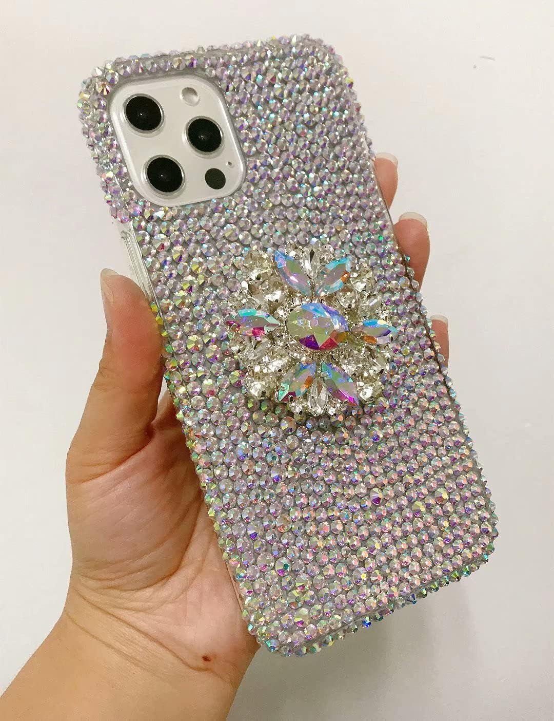 Max-Abc Compatible with LG G8/LG G8 Thinq Glitter Case,3D Diamond Crystal Rhinestone Women Girls Rainbow Shiny Sparkle Bling Glitter Protective Phone Case Cover with Kickstand  Max-ABC   