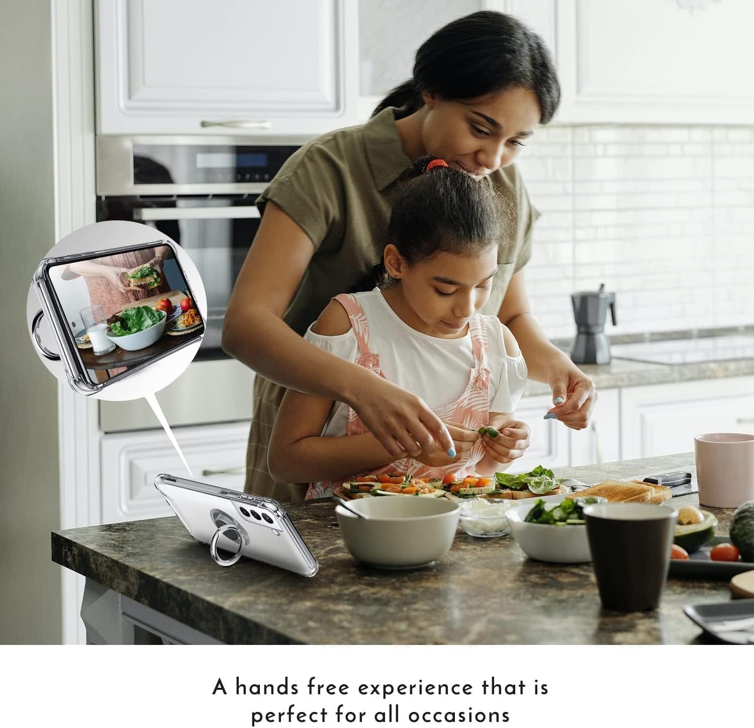 Silverback for Galaxy S21 Case Clear with Ring Kickstand, Protective Shock -Absorbing Bumper Shockproof Phone Case for Samsung Galaxy S21 5G -Clear  Silverback inc   