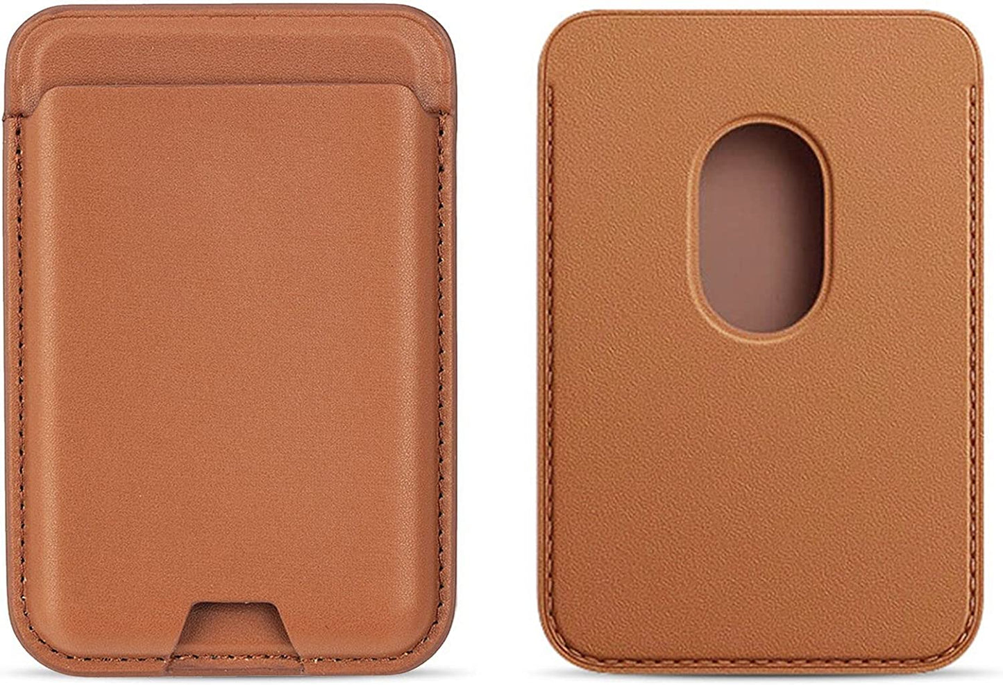 Open Slot Strong Magnetic Card Holder with Magsafe Wallet for Apple Iphone 14 Pro Max/14 Plus/14 Pro/14/13 Pro Max/13 Pro/13/13 Mini/12 Max/12/12 Pro/12 Mini, (Brown)  Tahamus   