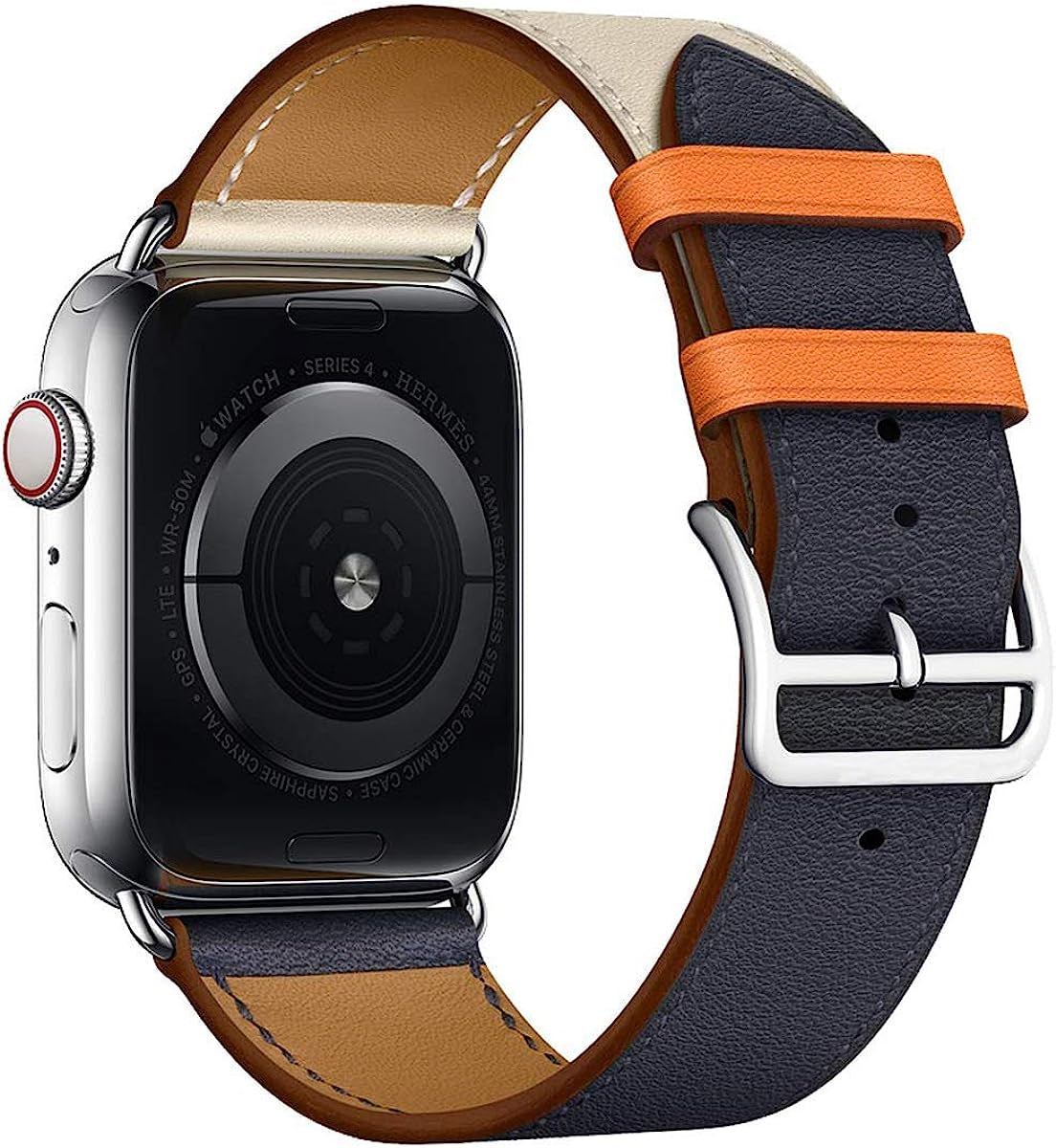 Ibazal Compatible with Apple Watch Band 42Mm 44Mm,Genuine Leather Bands Replacement Strap for Iwatch Series 7 6 SE 5 45Mm 4 3 2 1 38Mm 40Mm Sports&Edition Men  iBazal   