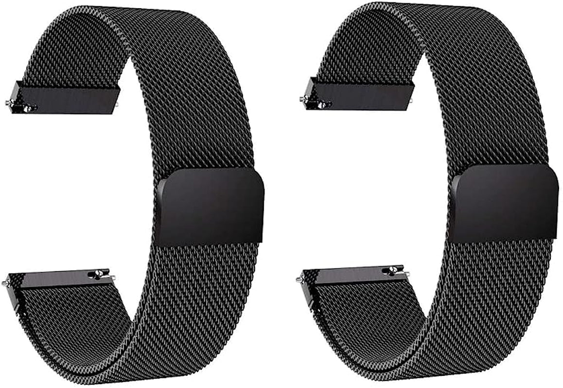 22Mm Stainless Steel Mesh Loop Bracelet Strap Compatible with Samsung Galaxy Watch 3 45Mm/Gear S3 Frontier/Classic Band, Replacement for Ticwatch Pro/Samsung Galaxy Watch 46Mm  YZWDTGS   