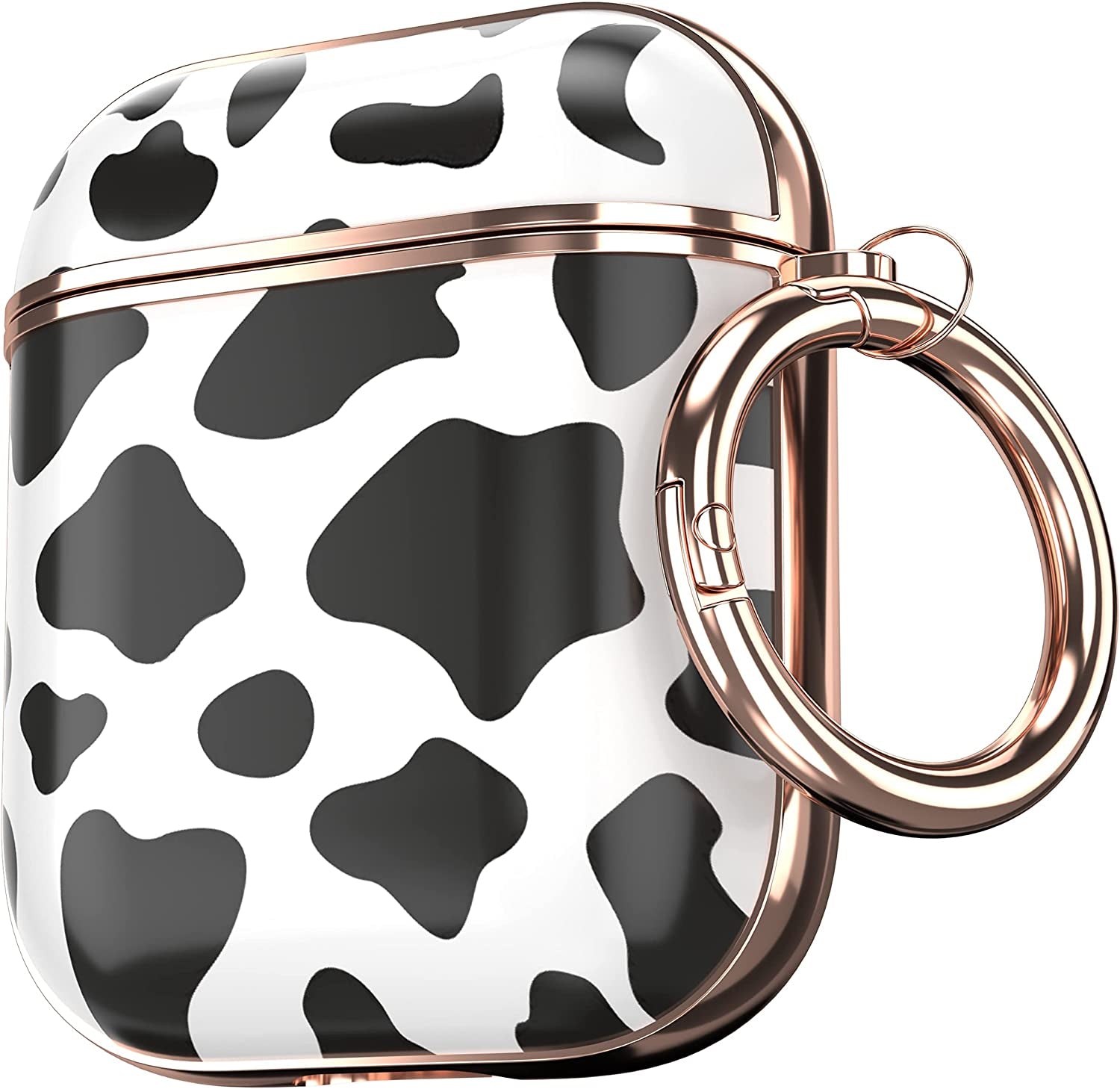 Maxjoy for Airpods Case Cover, Sunflower Flower Cute Air Pod 2 Case for Women Hard Protective Ipods Cover with Keychain for Airpod 2Nd 1St Generation Wireless Charging Case, Floral  Maxjoy Black + White  