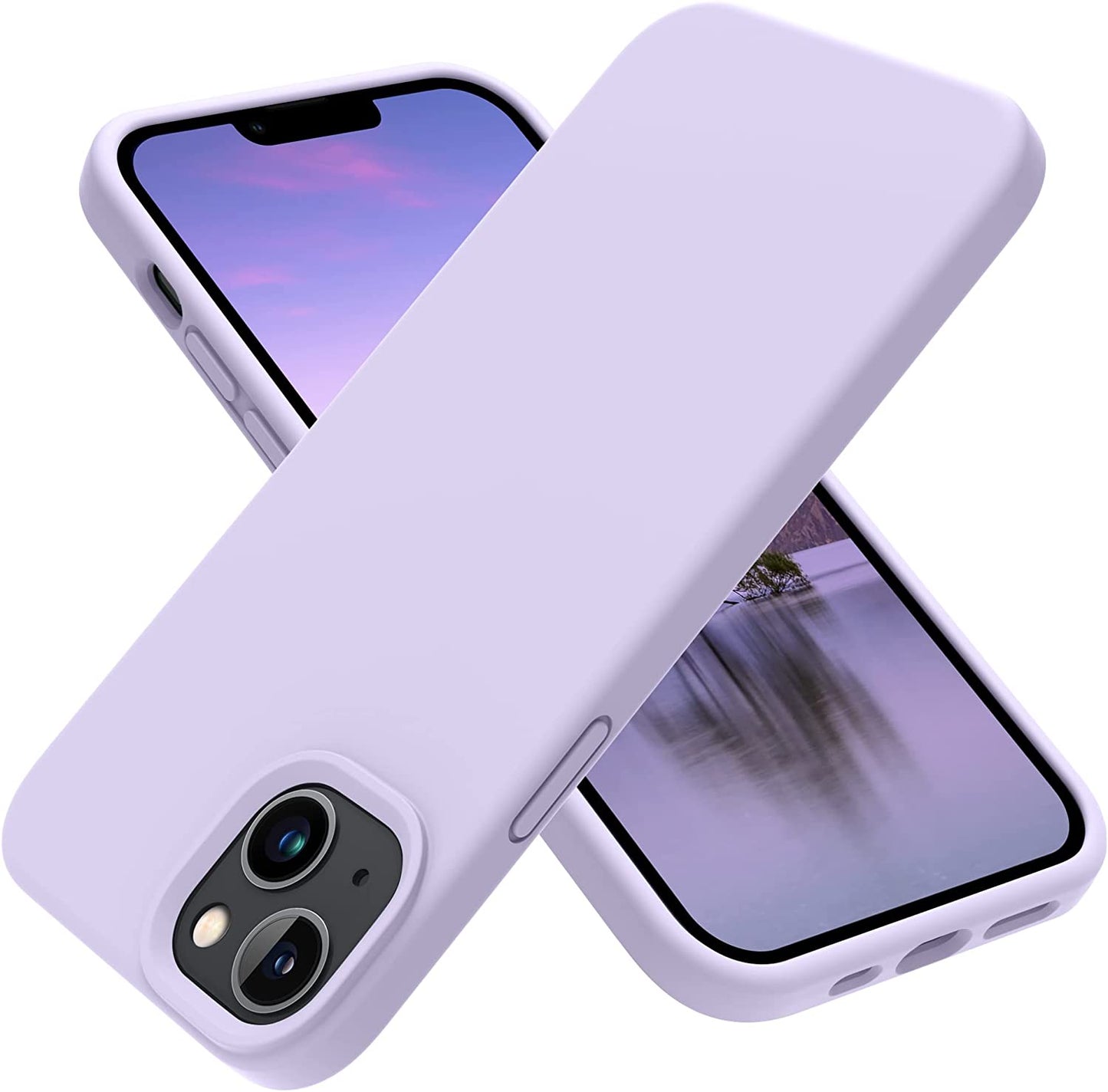 OTOFLY Designed for Iphone 14 Case, Silicone Shockproof Slim Thin Phone Case for Iphone 14 6.1 Inch (Emerald Green)  OTOFLY Direct Cloud Mauve  