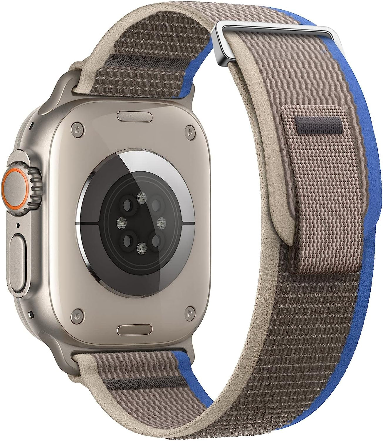 DXJKDZA Compatible with Apple Watch Ultra Band 49Mm 45Mm 44Mm 42Mm 41Mm 40Mm 38Mm for Women Men, Trail Loop Band Soft Nylon Sport Loop Strap for Iwatch Series Ultra 8 7 6 5 4 3 2 1 SE  DXJKDZA Blue&Gray 42mm/44mm/45mm/49mm 