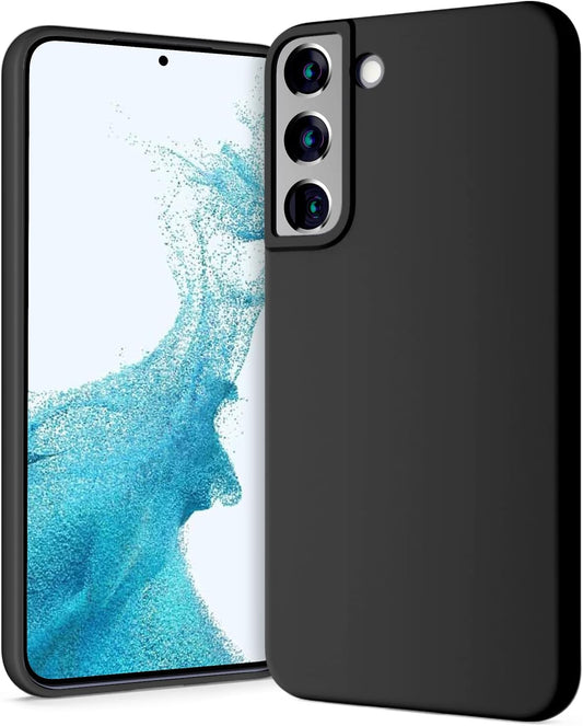 GOOSPERY Liquid Silicone Designed for Galaxy S22 plus Case (6.6 Inches) Silky-Soft Touch Full Body Protection Shockproof Cover Case with Soft Microfiber Lining - Black  GOOSPERY   