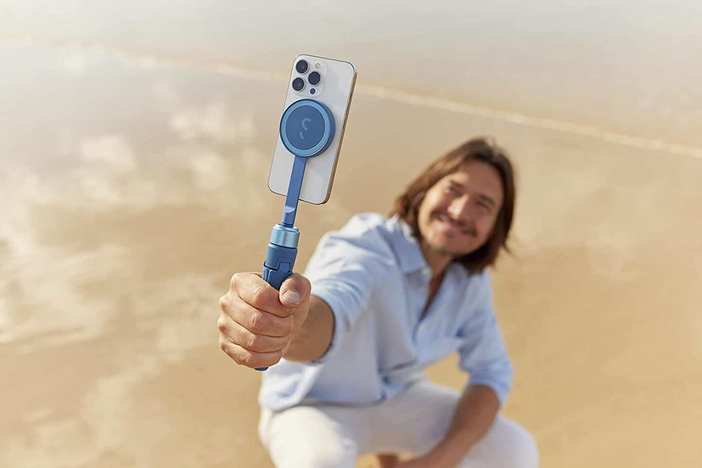 Shiftcam Snappod - Video Selfie Stick and Tripod - Magnetic Mount Snaps on to Any Phone - Tiltable Design | Midnight  ShiftCam   