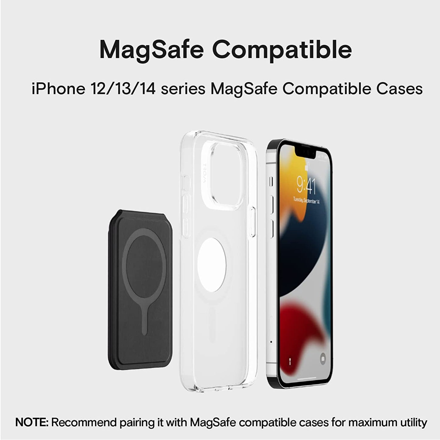 MOFT Magsafe Compatible Wallet Quick Access for Iphone 14 /Iphone 13/ Iphone12 Series Open ID Window Convenient Card Use and Sturdy Stand with Steel Hinge Flash Wallet Phone Stand  MOFT   