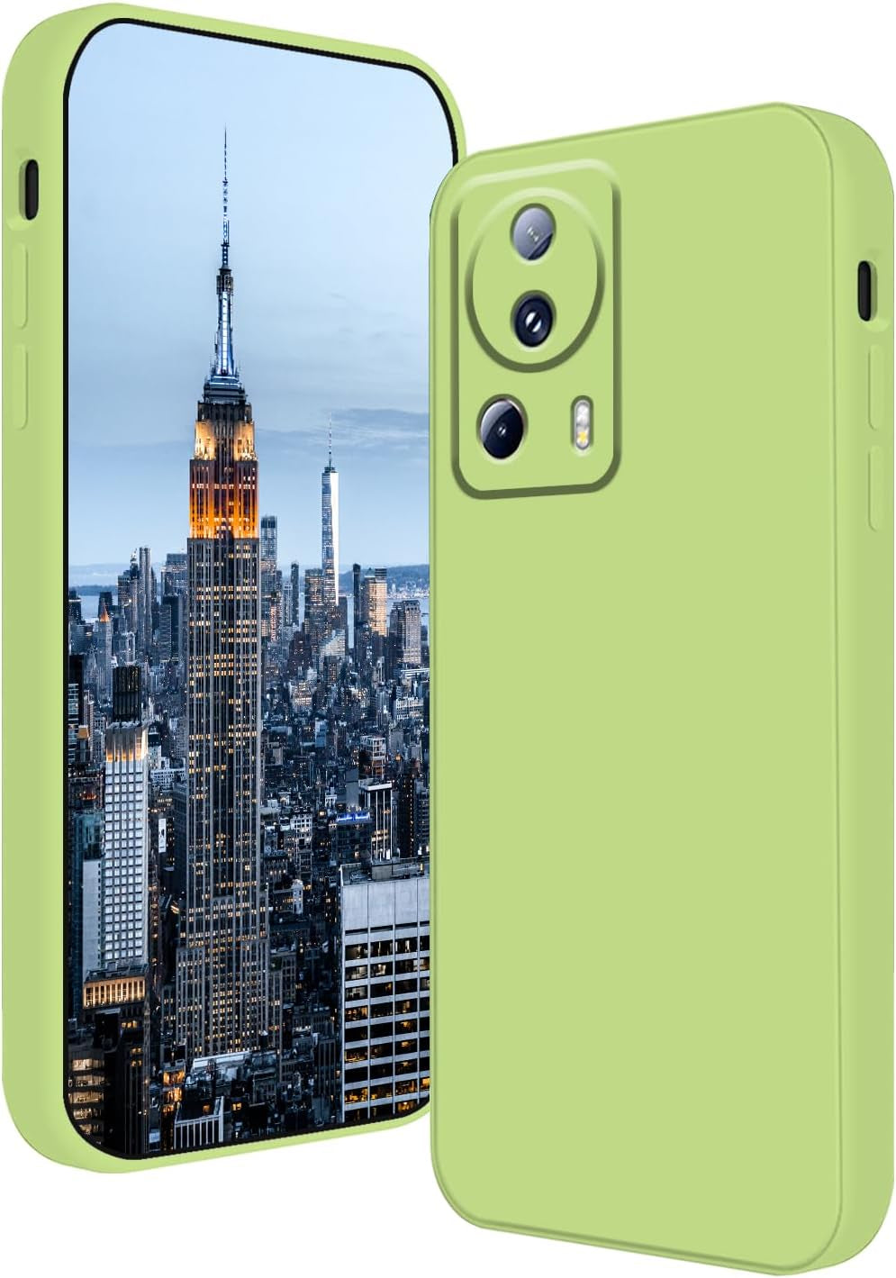 Tiwinxing Compatible with Xiaomi 13 Lite Case Shockproof, Liquid Silicone Ultra Slim Protective Xiaomi 13 Lite Phone Case Soft Anti-Scratch Cover with Full Body Protection Cases (Beige)  Tiwinxing Green  