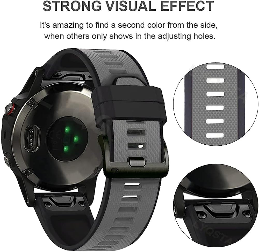 NIBYQ 26 22Mm Quick Fit Watchband for Garmin Fenix 6X 6Xpro 6 5X 5Plus 3 3HR Enduro Silicone Easyfit Wrist Band for Garmin Fenix 7X 7  NIBYQ   