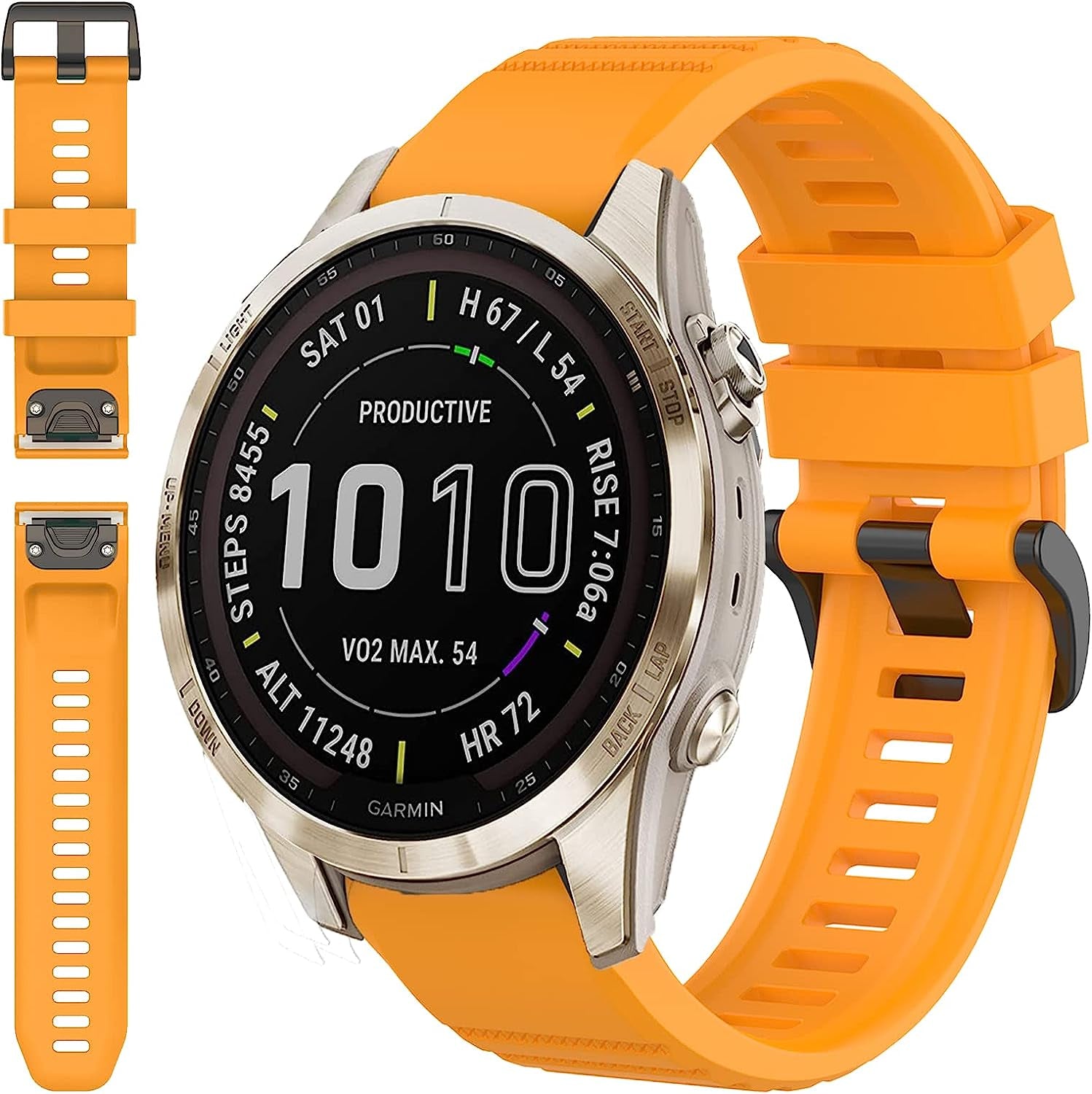 Miimall Compatible for Garmin Fenix 7S 20Mm Watch Band, Soft Silicone Strap Flexible Sport Women Man Easy-Fit Waterproof Replacement Band for Garmin Fenix 7S/7S Solar/7S Sapphire Solar/6S/5S(Cream)  Miimall Yellow  