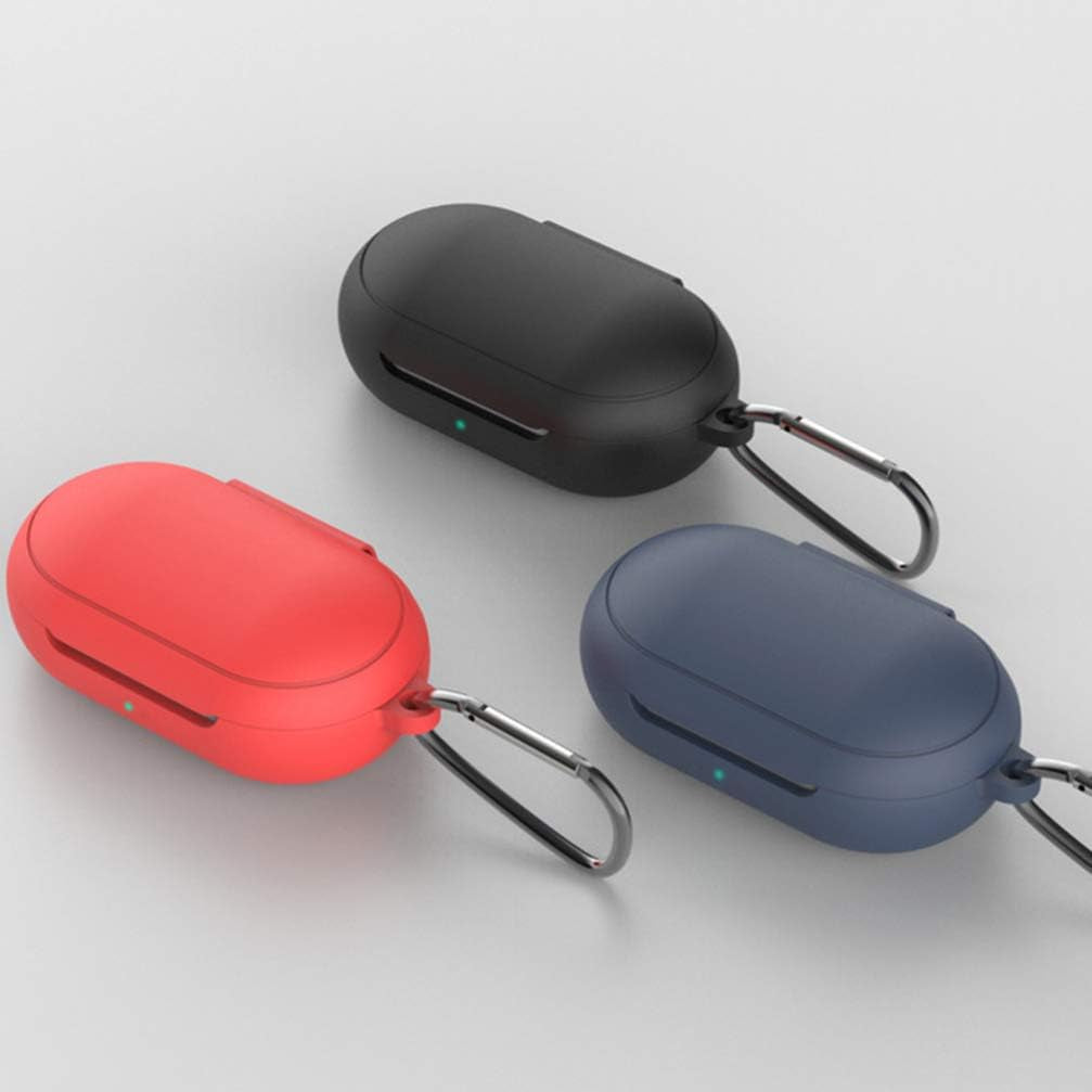 Hemobllo Compatible for Samsung Galaxy Buds plus Case - 2 Pcs Silicone Case Cover Anti-Scratch Wireless Earbuds Carrying Case Shock Resistant Protective Case Skin with Keychain (Black+White)  Hemobllo   