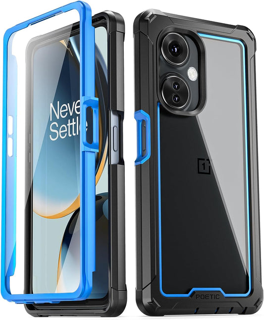 Poetic Guardian Case Designed for Oneplus Nord N30 5G, [20FT Mil-Grade Drop Tested], Full Body Hybrid Shockproof Bumper Cover with Built-In Screen Protector, Blue/Clear  Poetic   