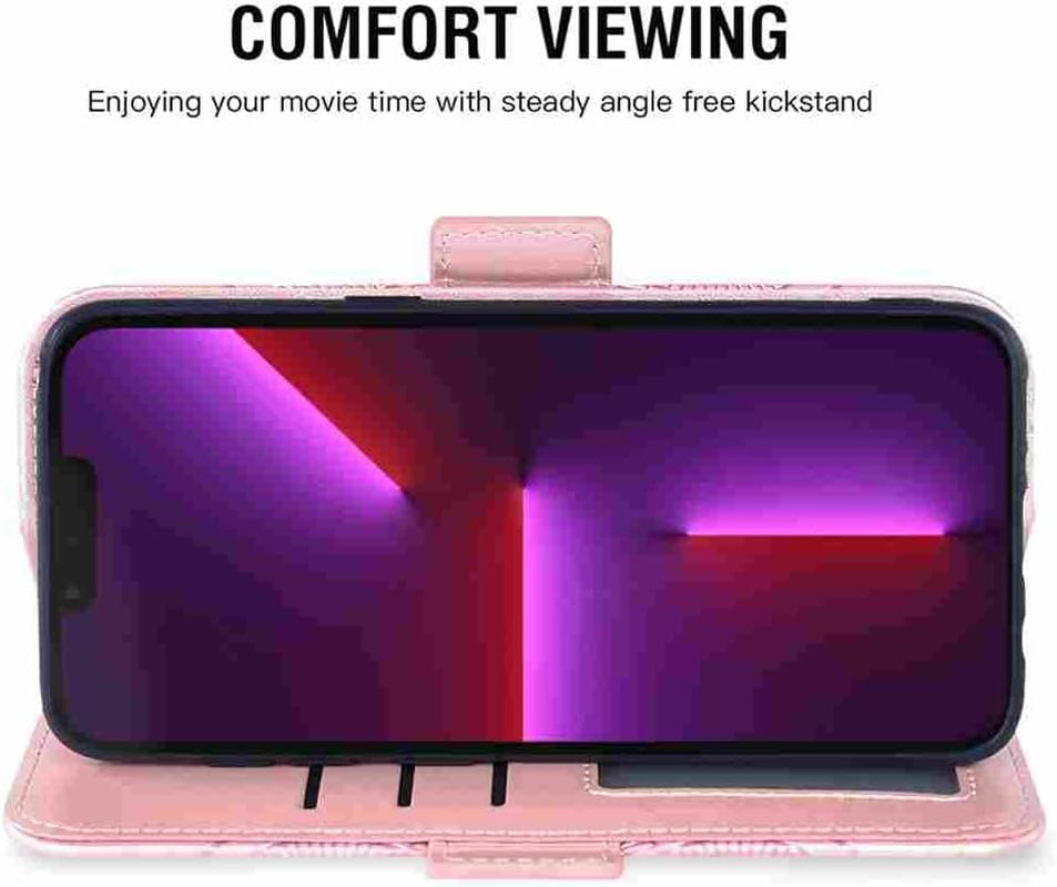 DIIGON Phone Cover Folio Wallet Case for LG V30, Premium PU Leather Slim Fit Cover for LG V30, 1 Photo Frame Slot, Prevent Damage, Pink  DIIGON   