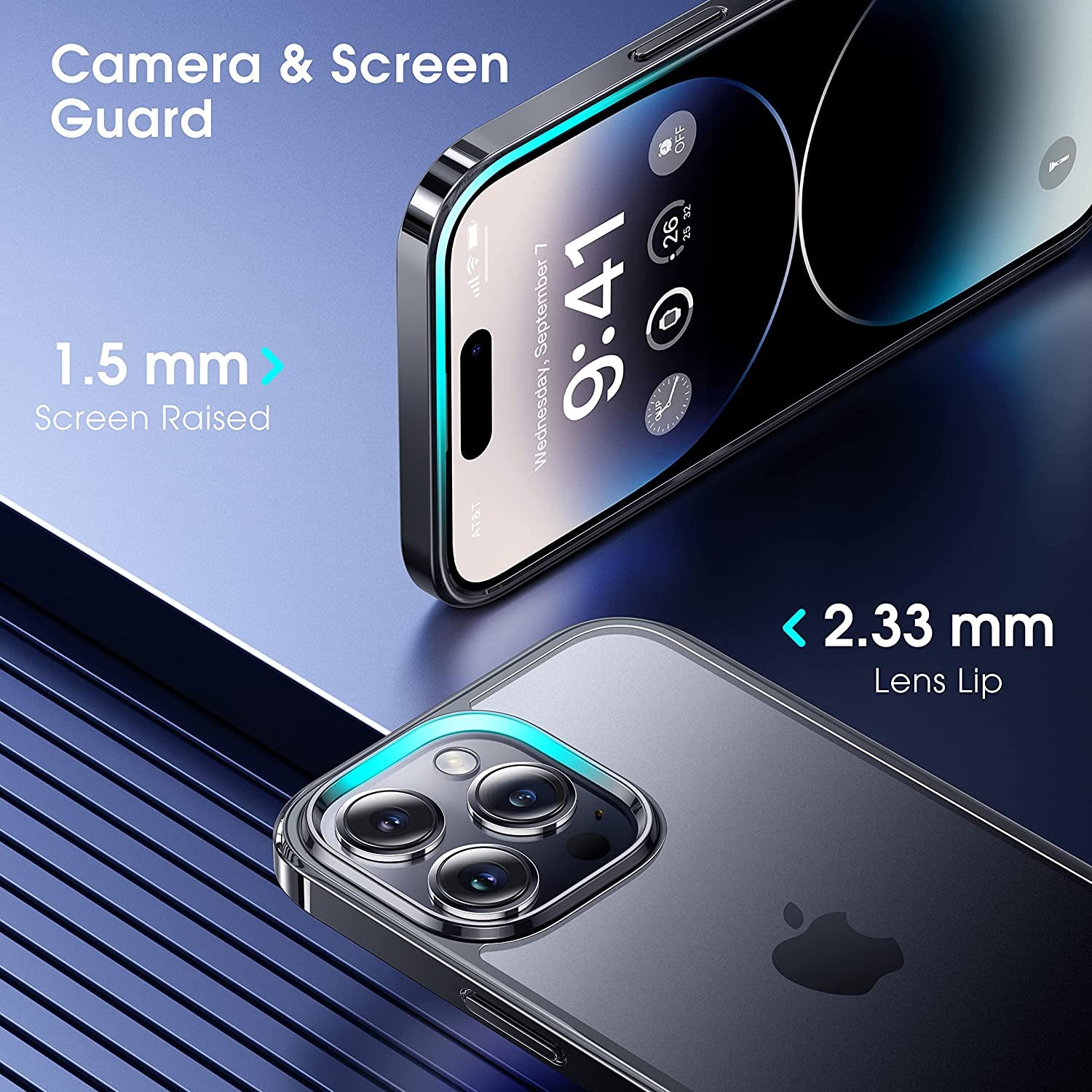 Alphex Invisible Clear Case for Iphone 14 Pro [Look as Caseless] [Never Yellowing] 8FT Military Grade Protective Soft Glossy Bumper Matte Slim Women Men Phone Cover 6.1 Inch, Space Black  Alphex   