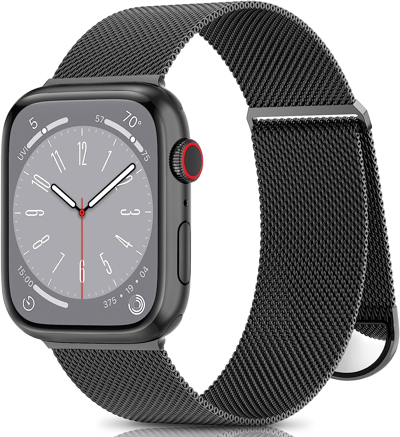 ZALAVER Metal Band Compatible with Apple Watch Bands 38Mm 40Mm 41Mm 42Mm 44Mm 45Mm 49Mm Women Men, Adjustable Magnetic Stainless Steel Mesh Replacement Strap for Iwatch Ultra Series 8 7 6 5 4 3 2 1 SE  ZALAVER Dark Gray 42mm/44mm/45mm/49mm 