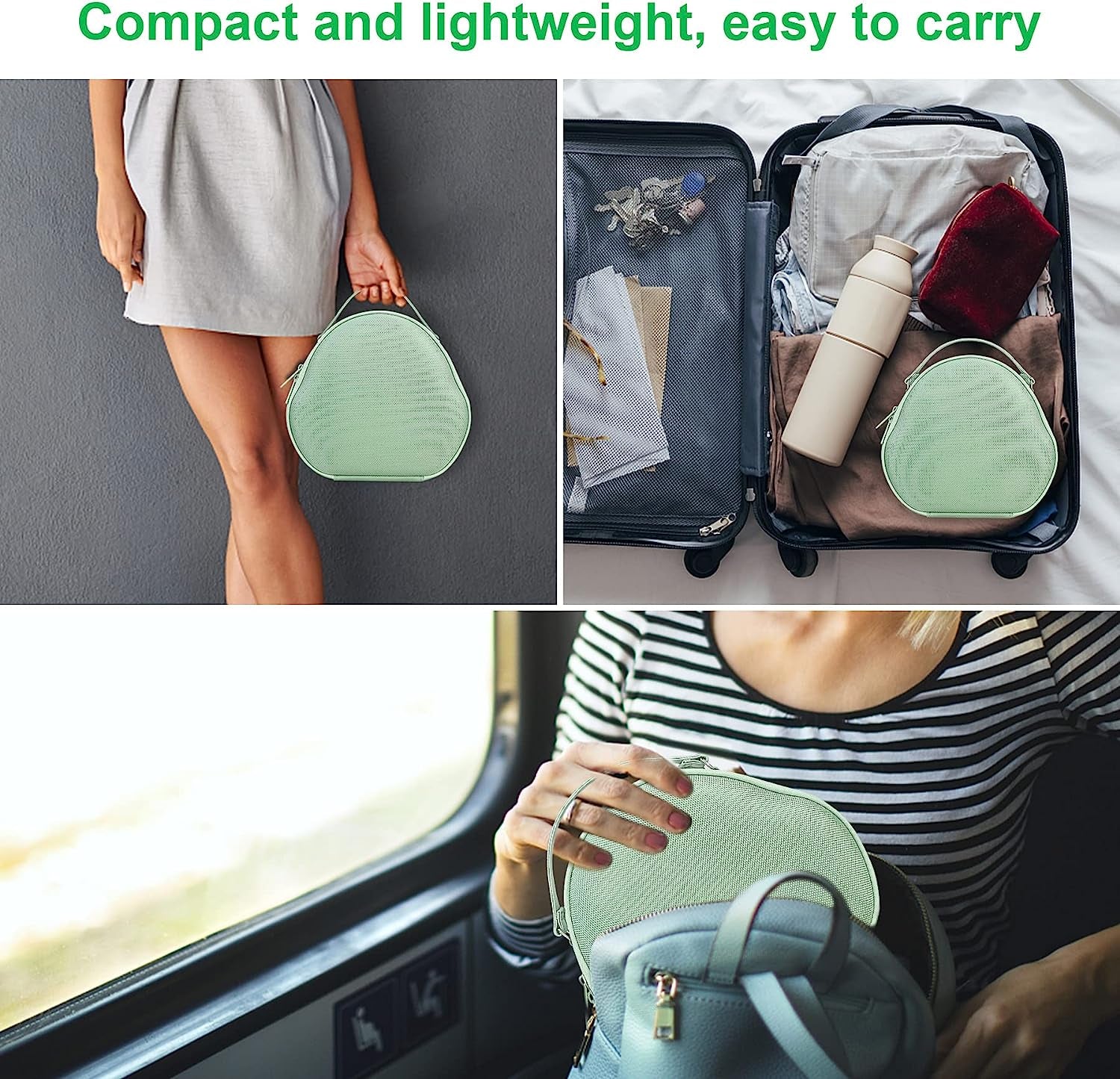 Canboc Airpods Max Case for Apple Airpods Max Wireless Over-Ear Headphones, Hard Carrying Travel Smart Headphones Case, Extra Space Fits Cable, Charger, Upgrade-Green(Fabric)  Canboc   