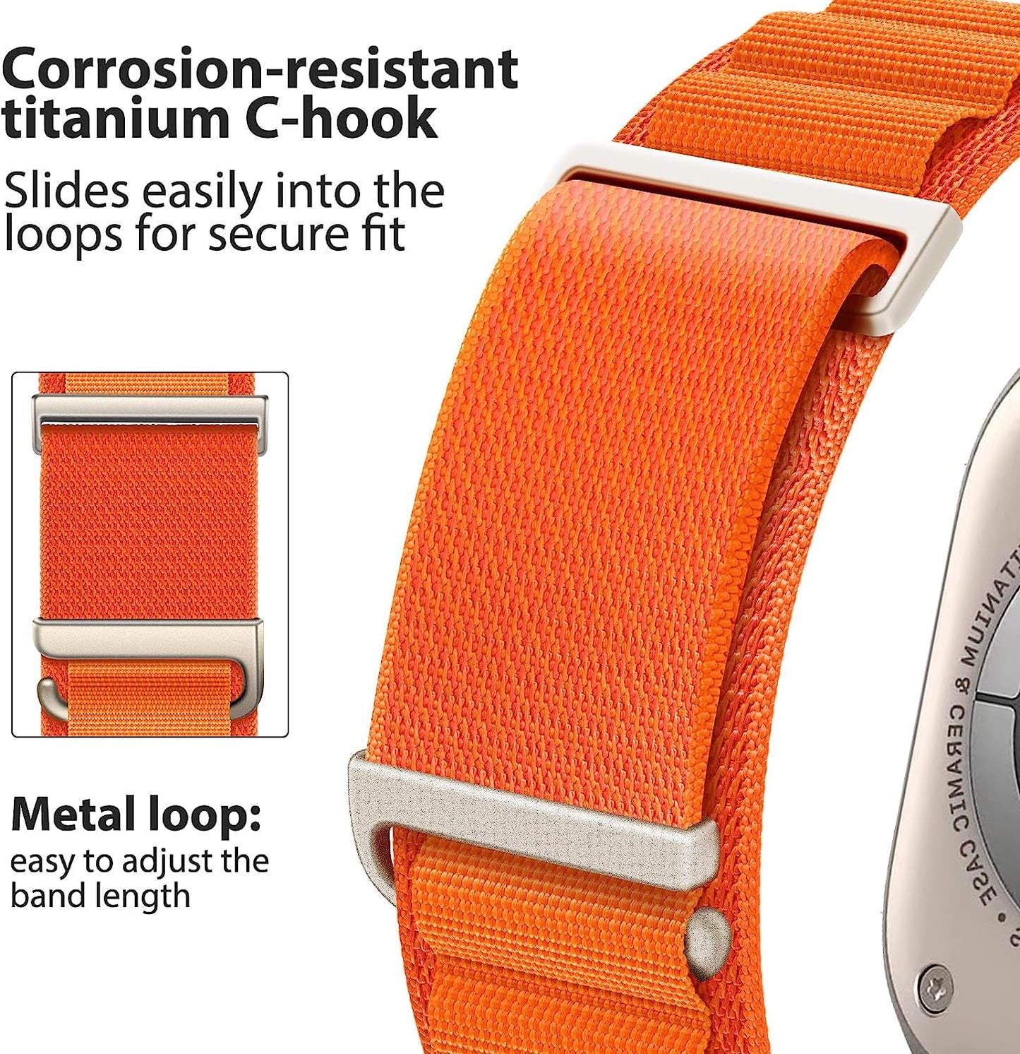 SVISVIPA 6 Pack Alpine Loop Bands Compatible with Apple Watch Ultra 49Mm 45Mm 44Mm 42Mm 41Mm 40Mm 38Mm, Nylon Sport Wristband for Men Women, Titanium C-Hook Strap for Iwatch Series 8 7 6 5 4 3 2 1 SE  SVISVIPA   