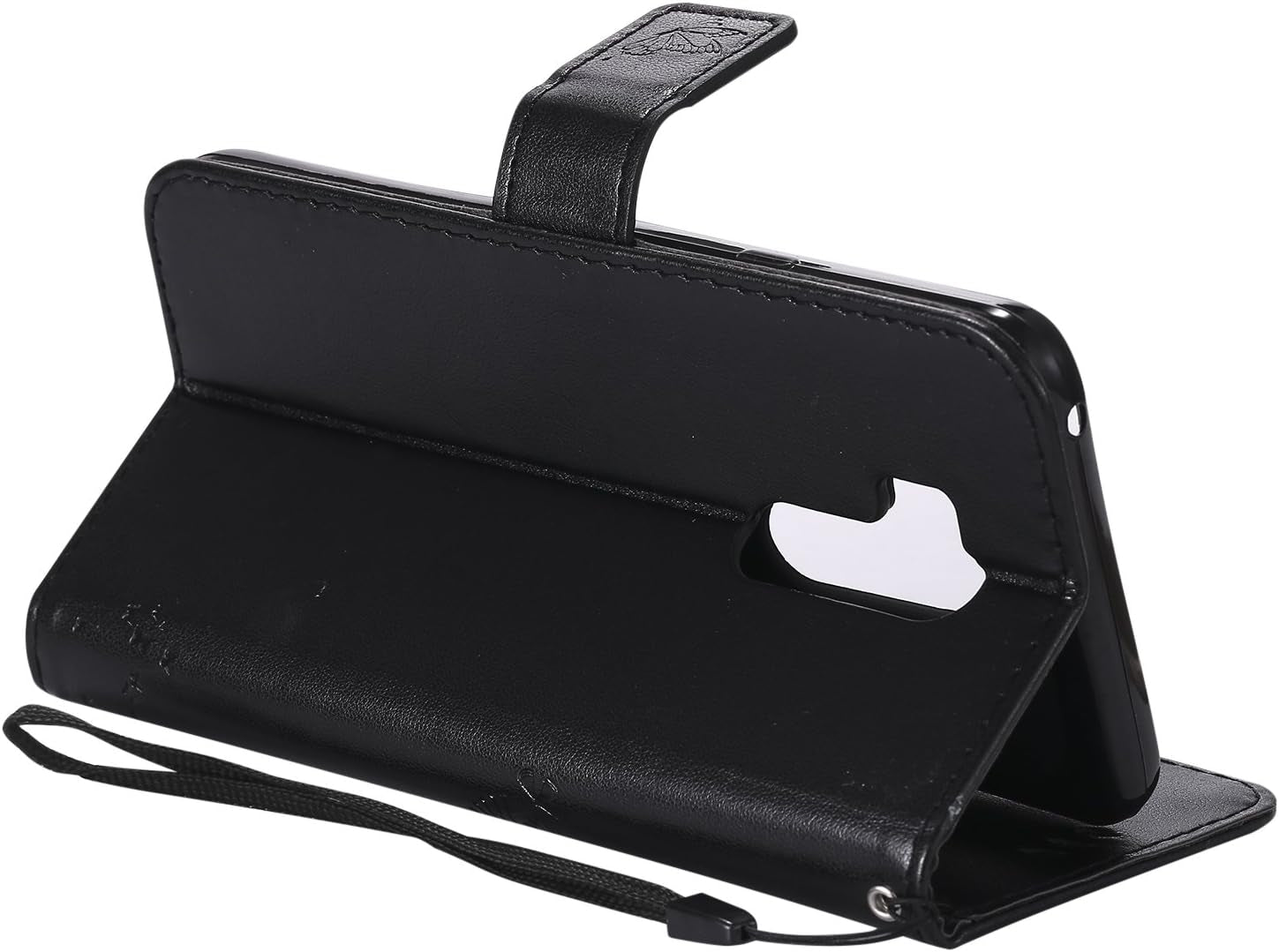 For LG G7 Thinq Case,For LG G7 Wallet Case with Screen Protector,For LG G7 PU Leather Protective Case Emboss Cat and Tree Folio Magnetic with Card Holder Kickstand and Flip Case for LG G7 Thinq Black  HAOTP   