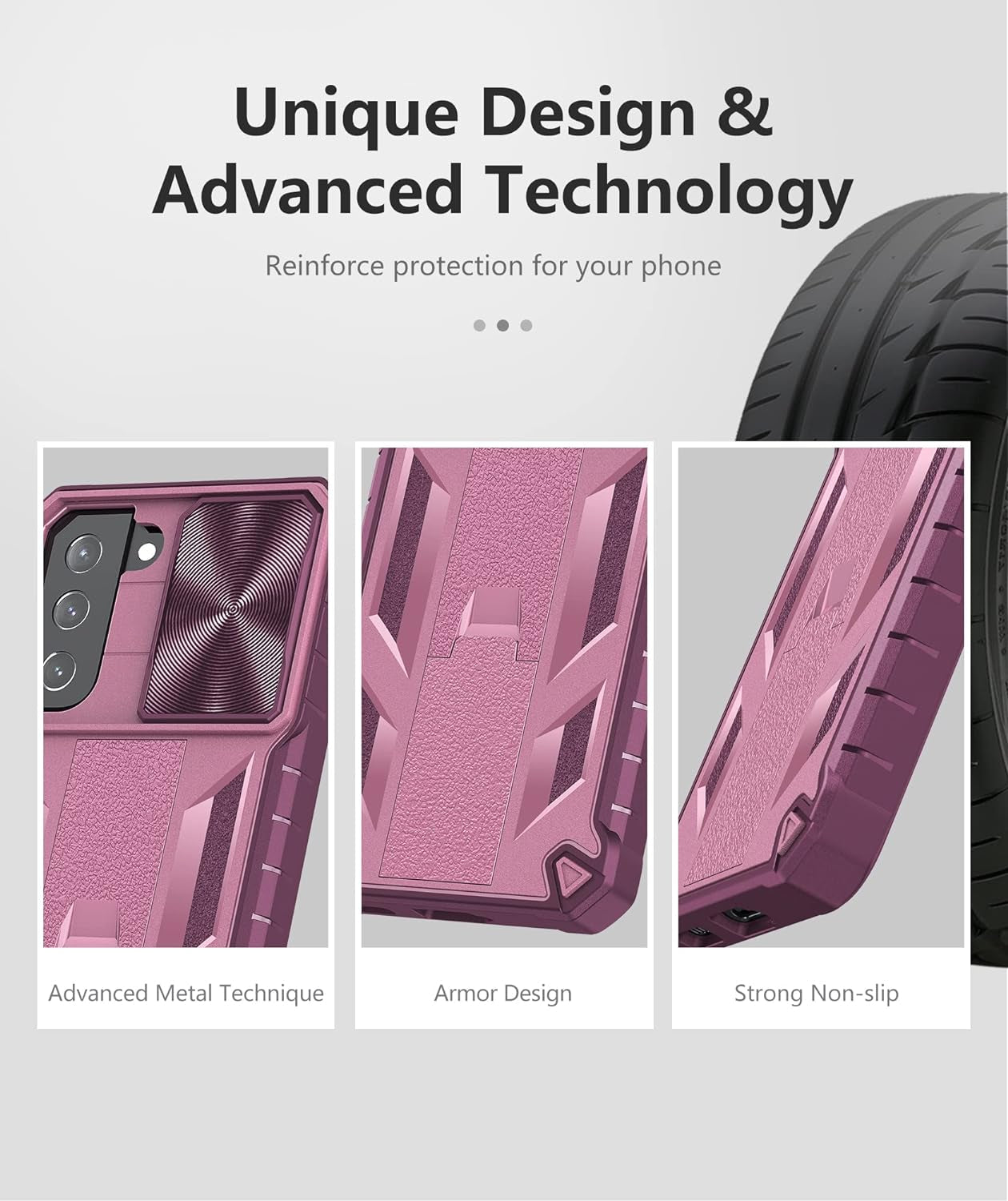 Soios for Samsung Galaxy S21 5G Case(𝙉𝙊𝙏 𝙛𝙤𝙧 𝙋𝙡𝙪𝙨 𝙎𝟮𝟭+ 𝙤𝙧 𝙐𝙡𝙩𝙧𝙖): Galaxy S21 5G 6.2" Case with Kickstand | Heavy Duty Protection Phone Cover | Durable Protective Shockproof Case  SOiOS   