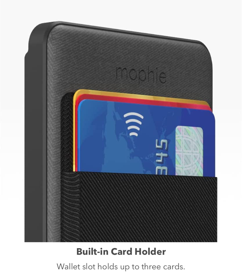 Mophie Snap+ Juice Pack Wallet 5K -Black - Magnetic Power Bank Compatible with Magsafe & Qi-Enabled Smartphones, Works with Apple and Android Phones (Not Compatible with Iphone 13 Pro or 13 Mini)  mophie   