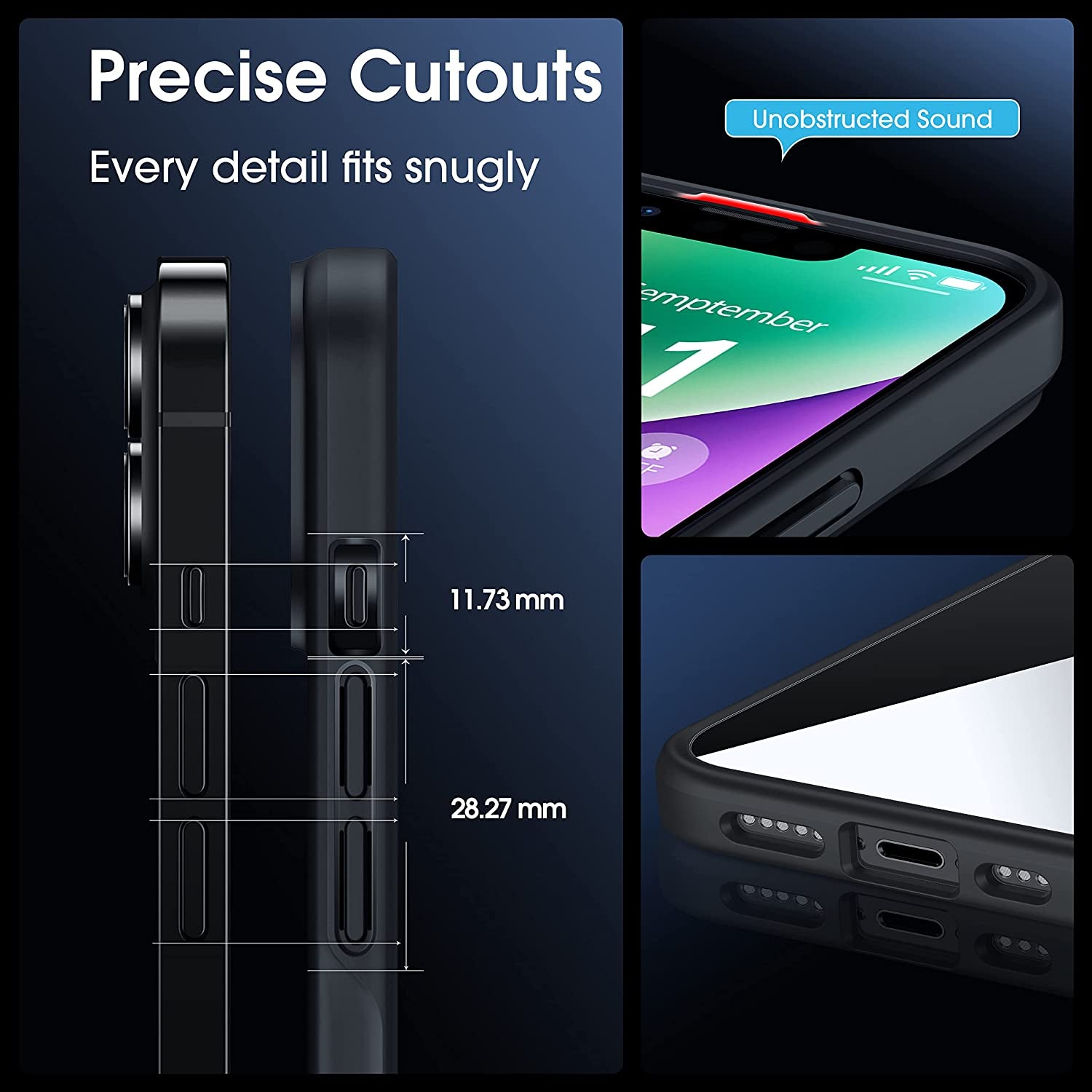 CASEKOO Crystal Clear for Iphone 14 Case & Iphone 13 Case, [Not Yellowing] [Military Grade Drop Protection] Shockproof Protective Phone Case 6.1 Inch 2022 Black  CASEKOO   