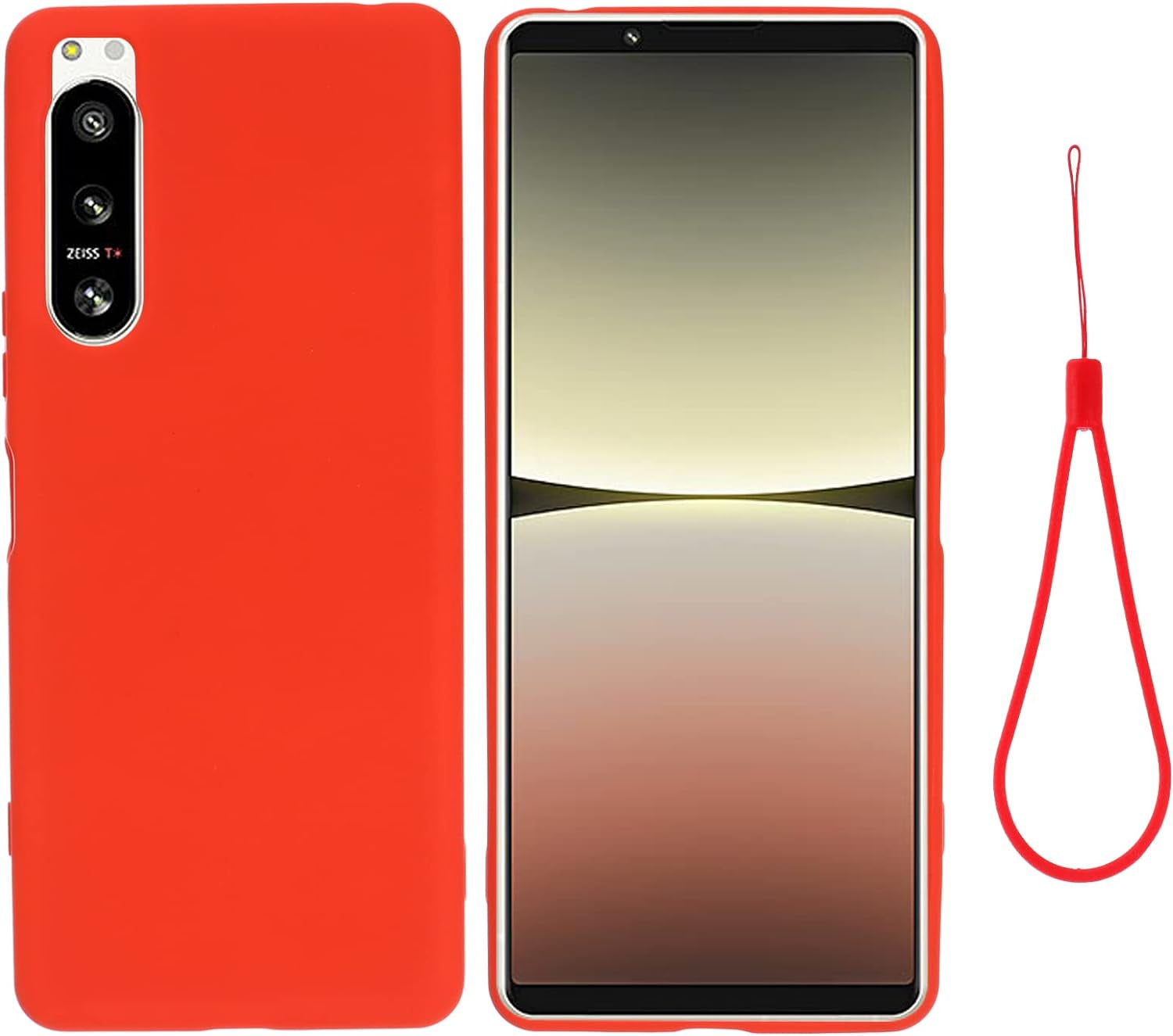 Compatible with Sony Xperia 5 IV 6.1" 2022 Slim Silicone Shockproof Back Case Cover Full Body Cover Slim Phone Case for Sony Xperia 5 IV 6.1" 2022  XBS-Better Red  